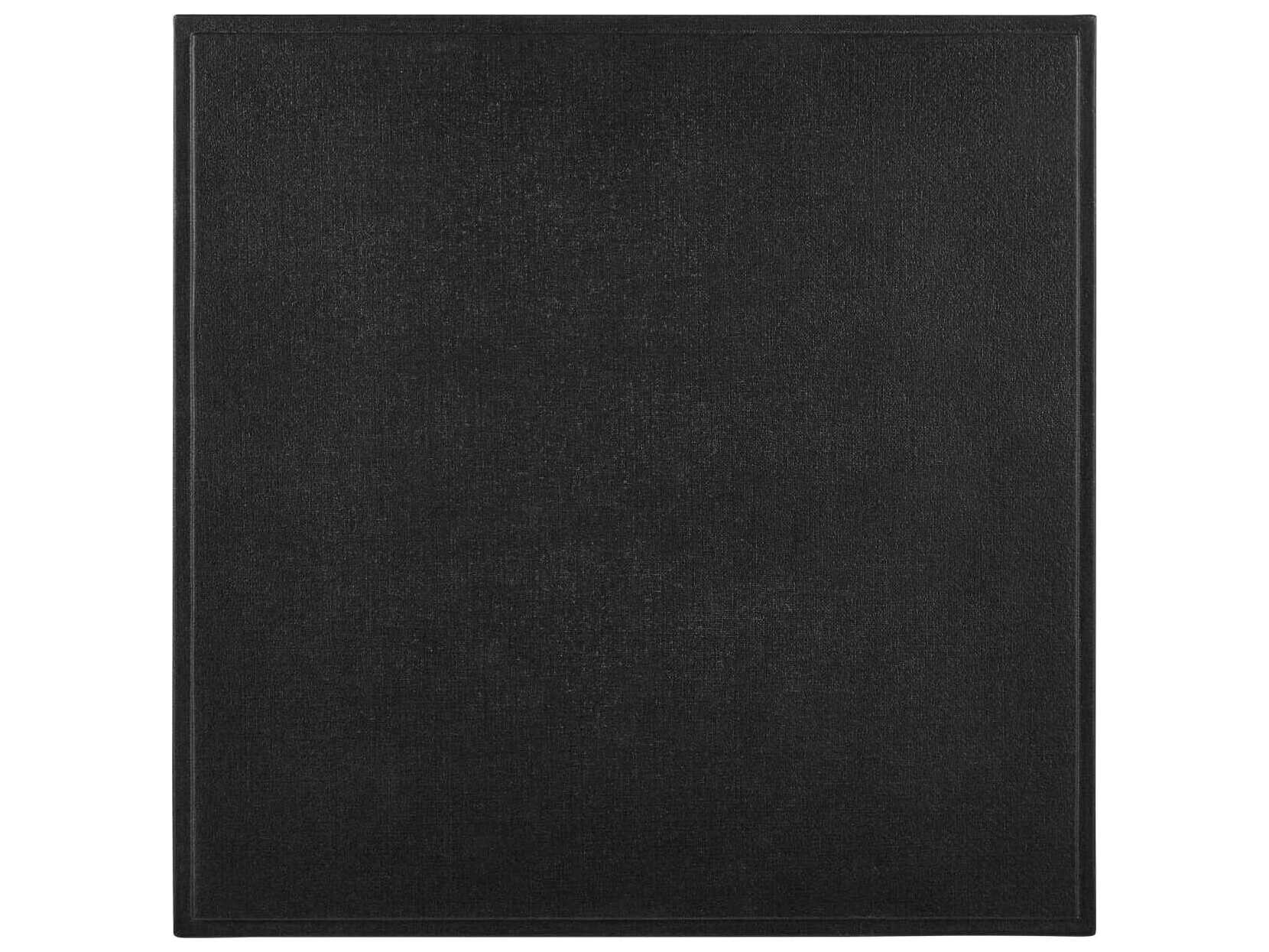 Currey & Company Verona 22" Square Fabric Black Lacquered Linen Champagne End Table