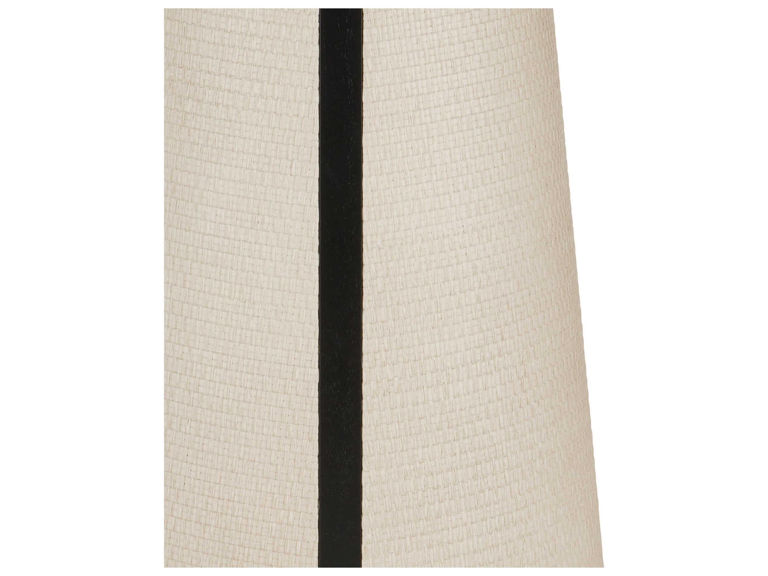 Currey & Company Deanna 38" Round Wood Ivory Black Foyer Table