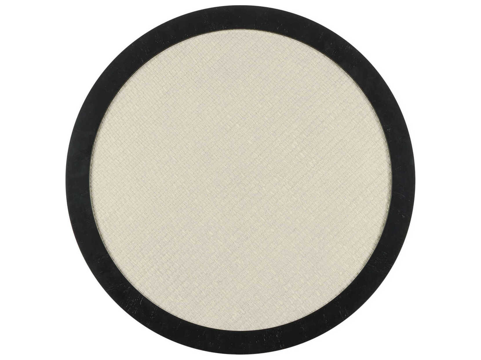 Currey & Company Deanna 22" Round Wood Ivory Black End Table