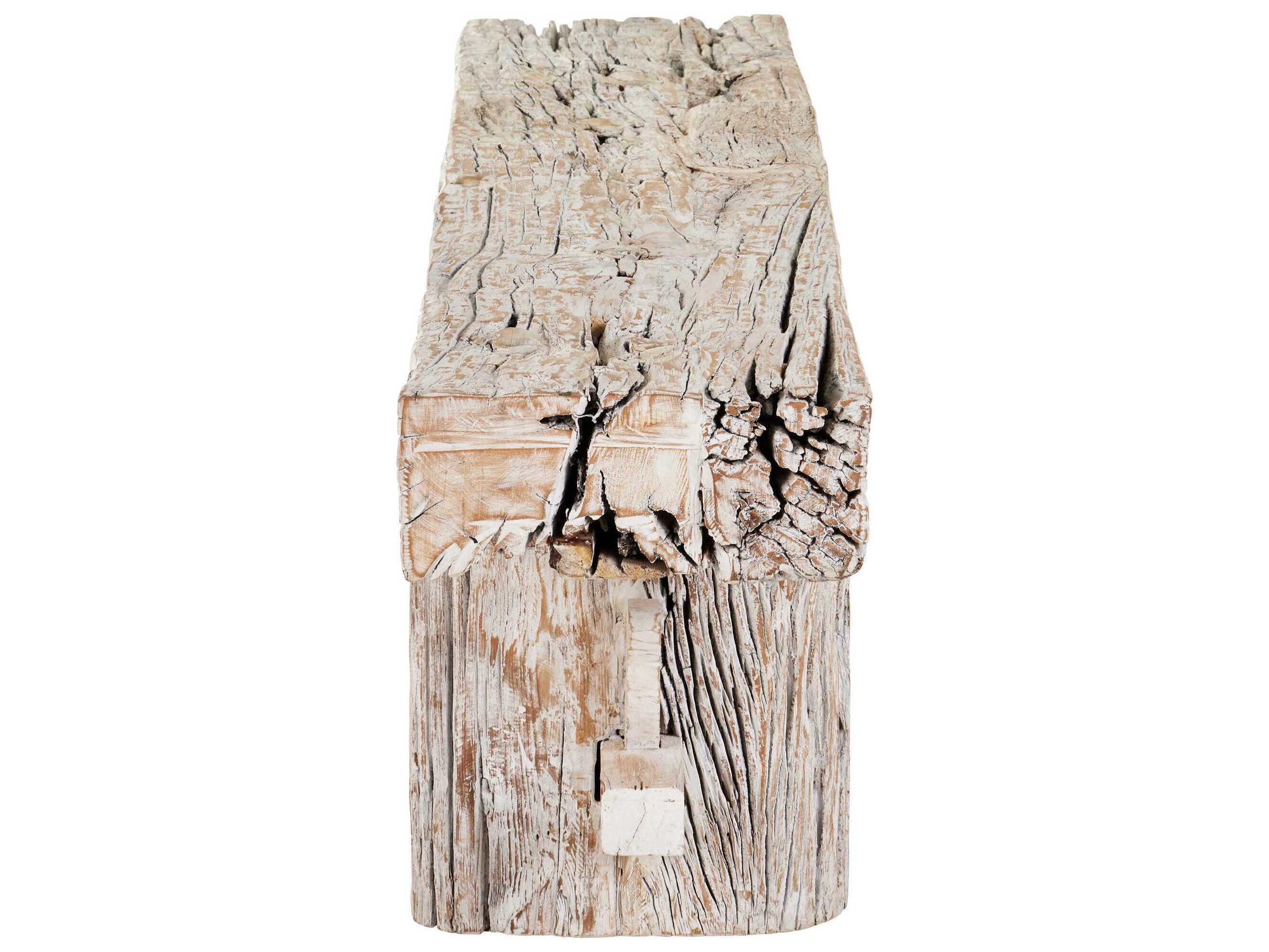 Currey & Company Holland Whitewash Accent Bench