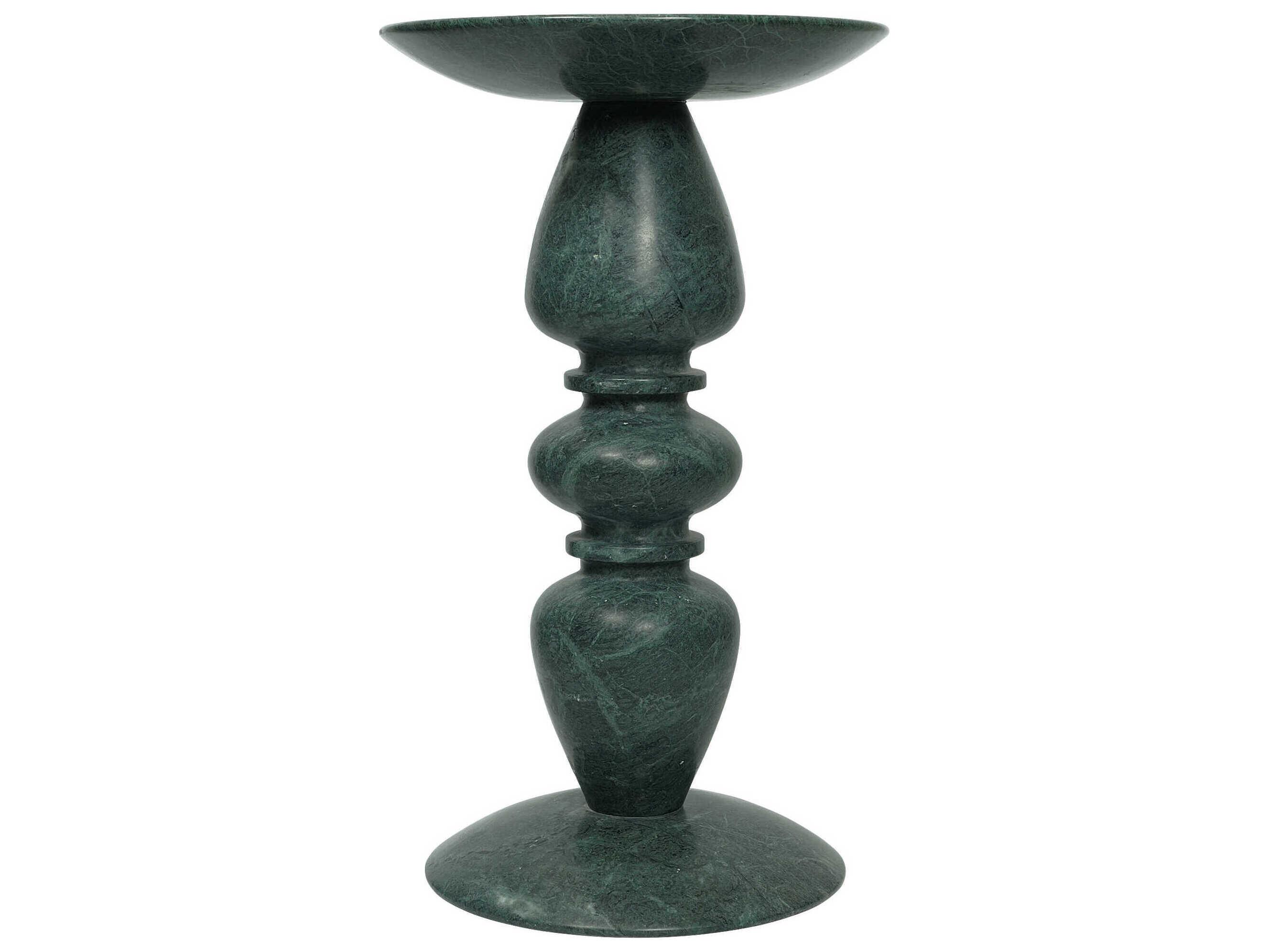 Currey & Company Nubia Round Marble Natural End Table