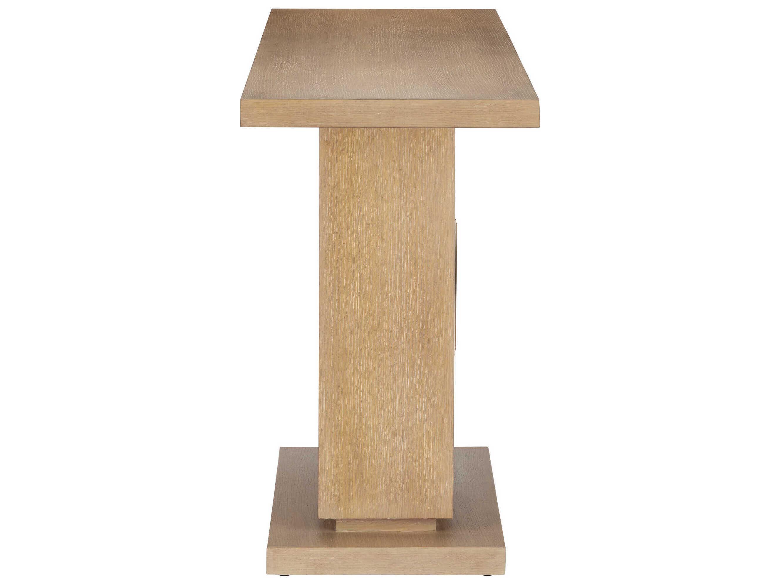 Currey & Company Morombe Rectangular Wood Washed Oak Console Table