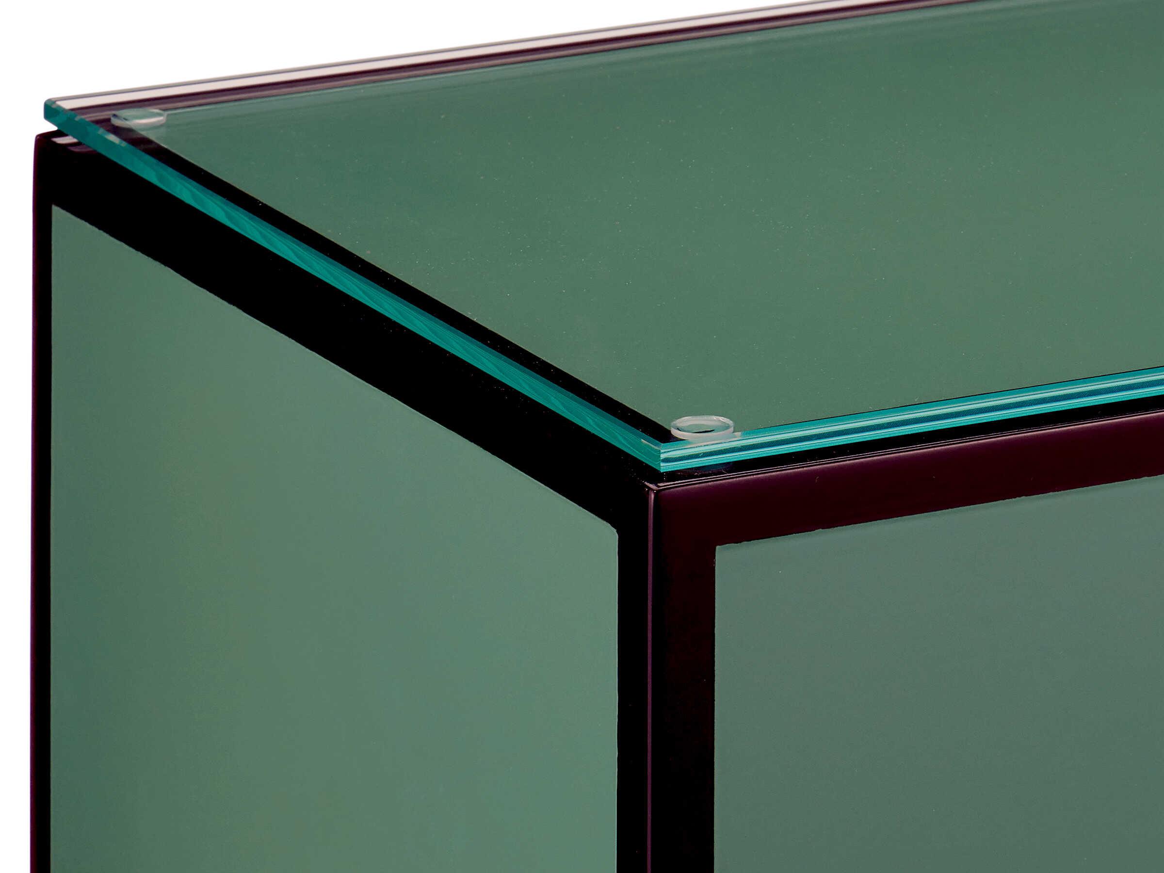 Currey & Company Rectangular Glass Polished Green End Table