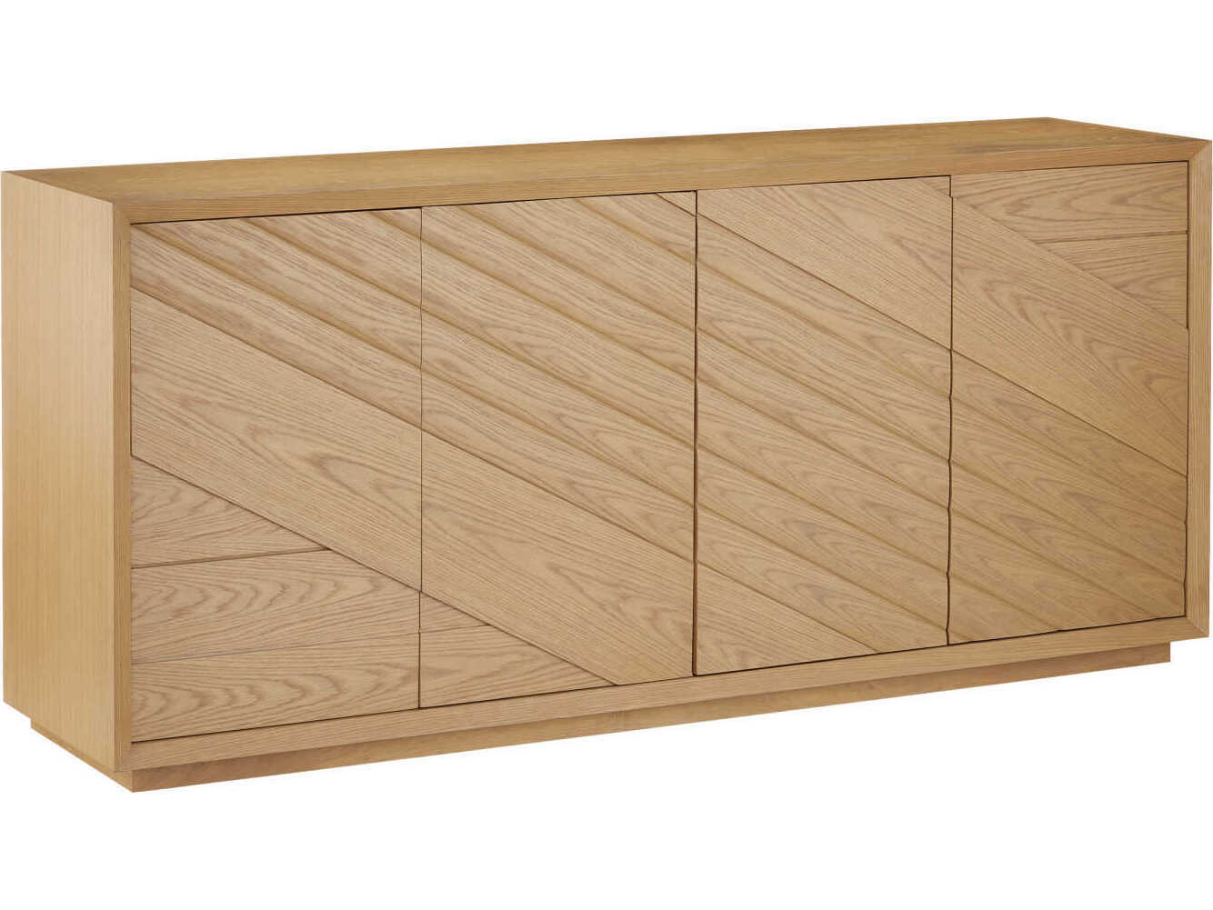 Currey & Company Margot 84" Oak Wood Satin Brown Sideboard