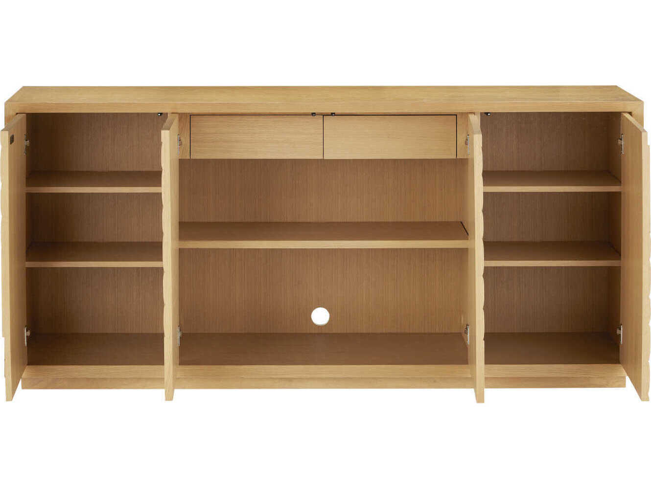 Currey & Company Margot 84" Oak Wood Satin Brown Sideboard