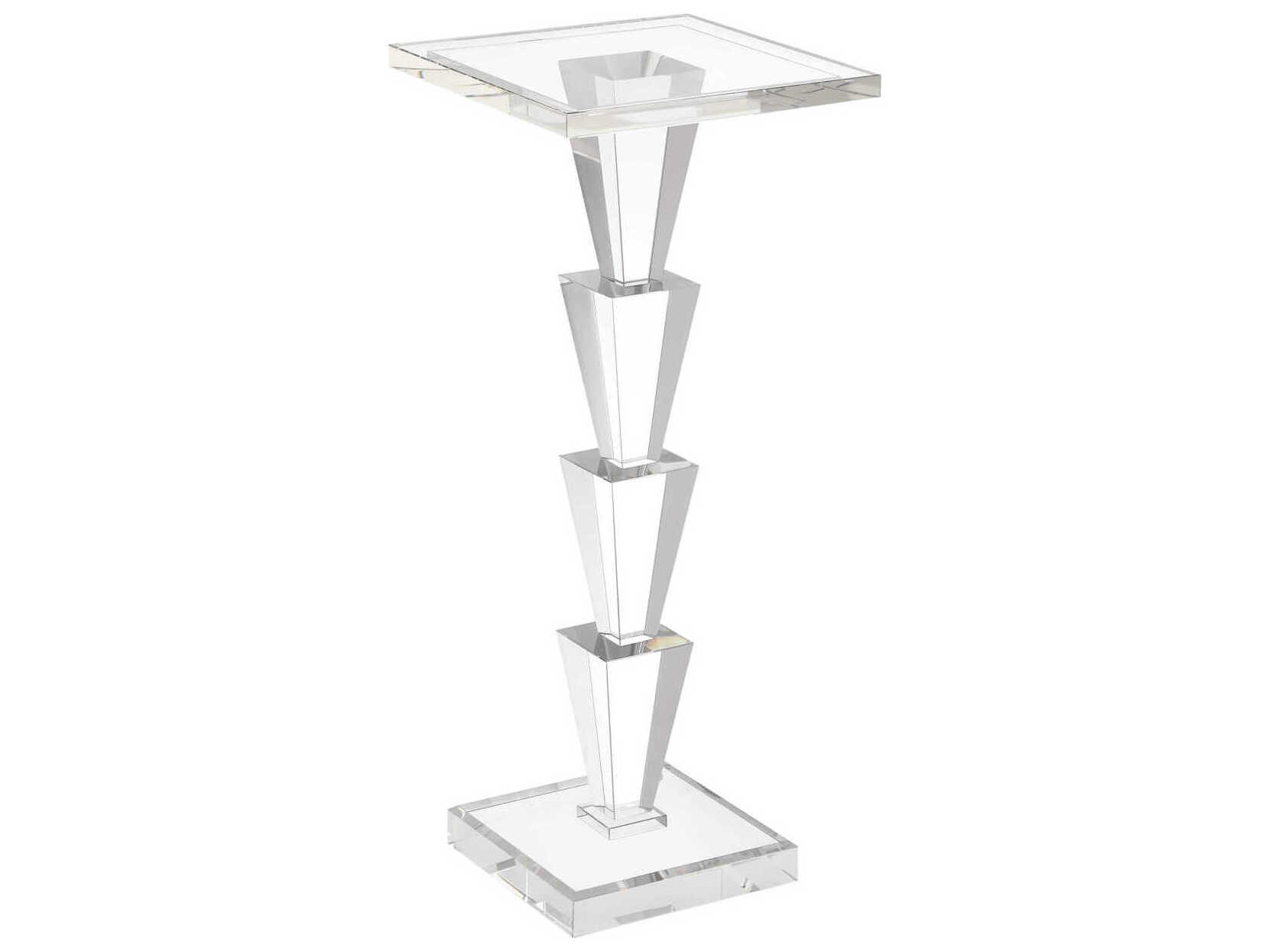 Currey & Company Tiana Square Clear End Table