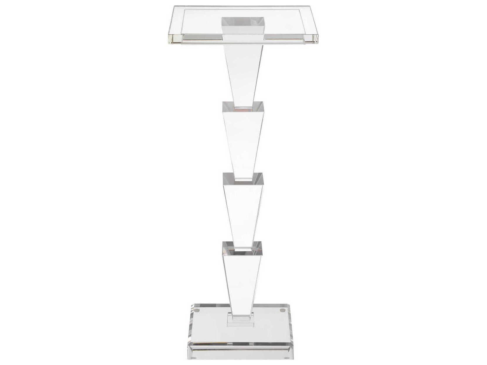 Currey & Company Tiana Square Clear End Table