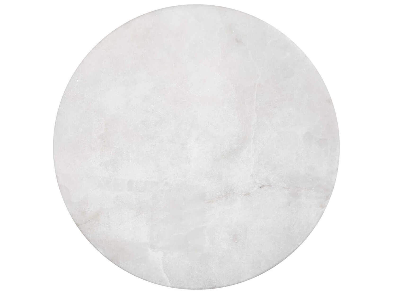 Currey & Company Eleanora Round Stone Natural Brass End Table