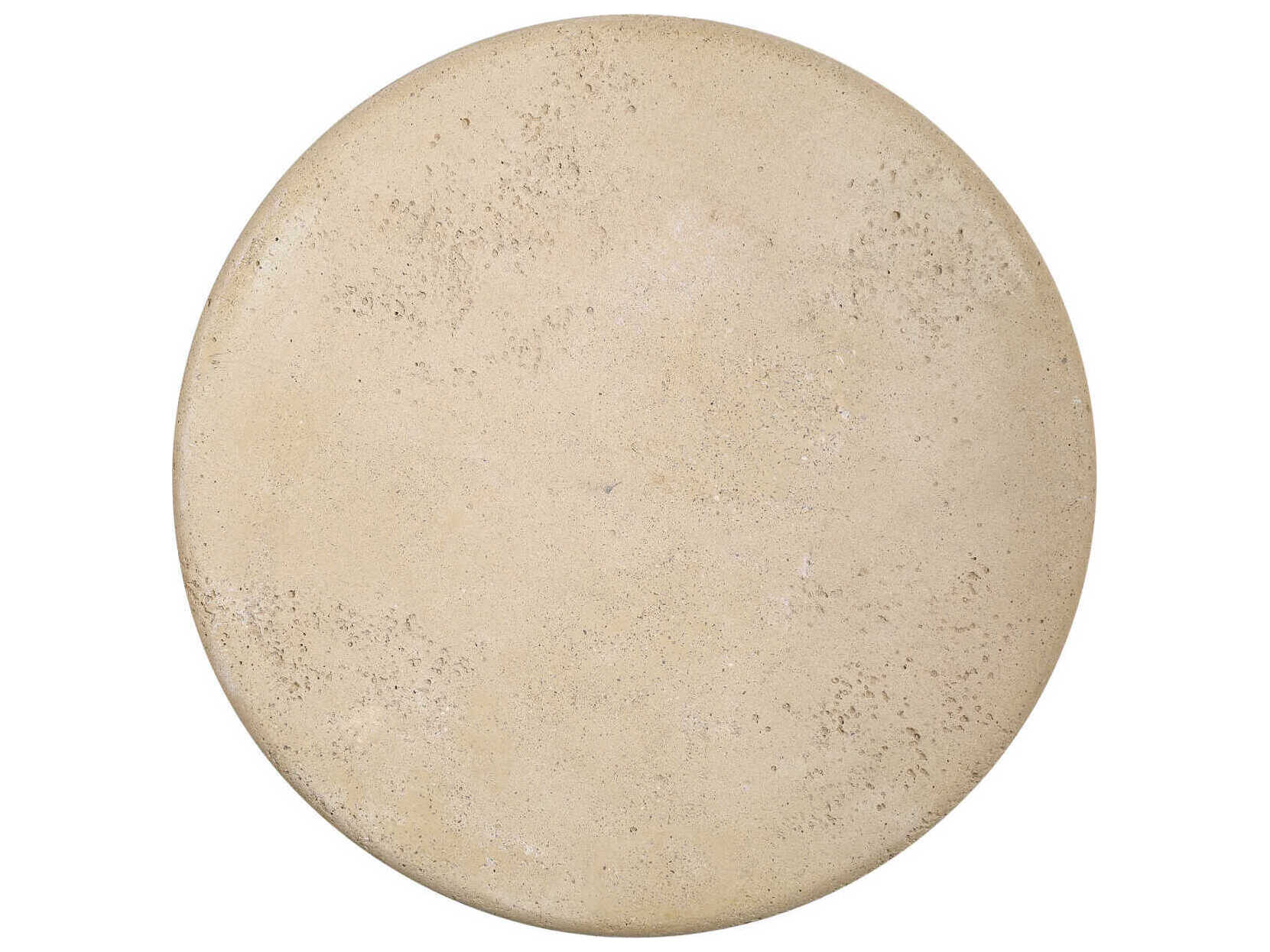 Currey & Company Rollins Round Concrete Beige End Table