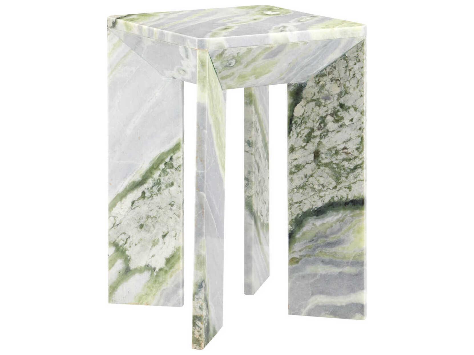 Currey & Company Minerale Square Marble Natural End Table