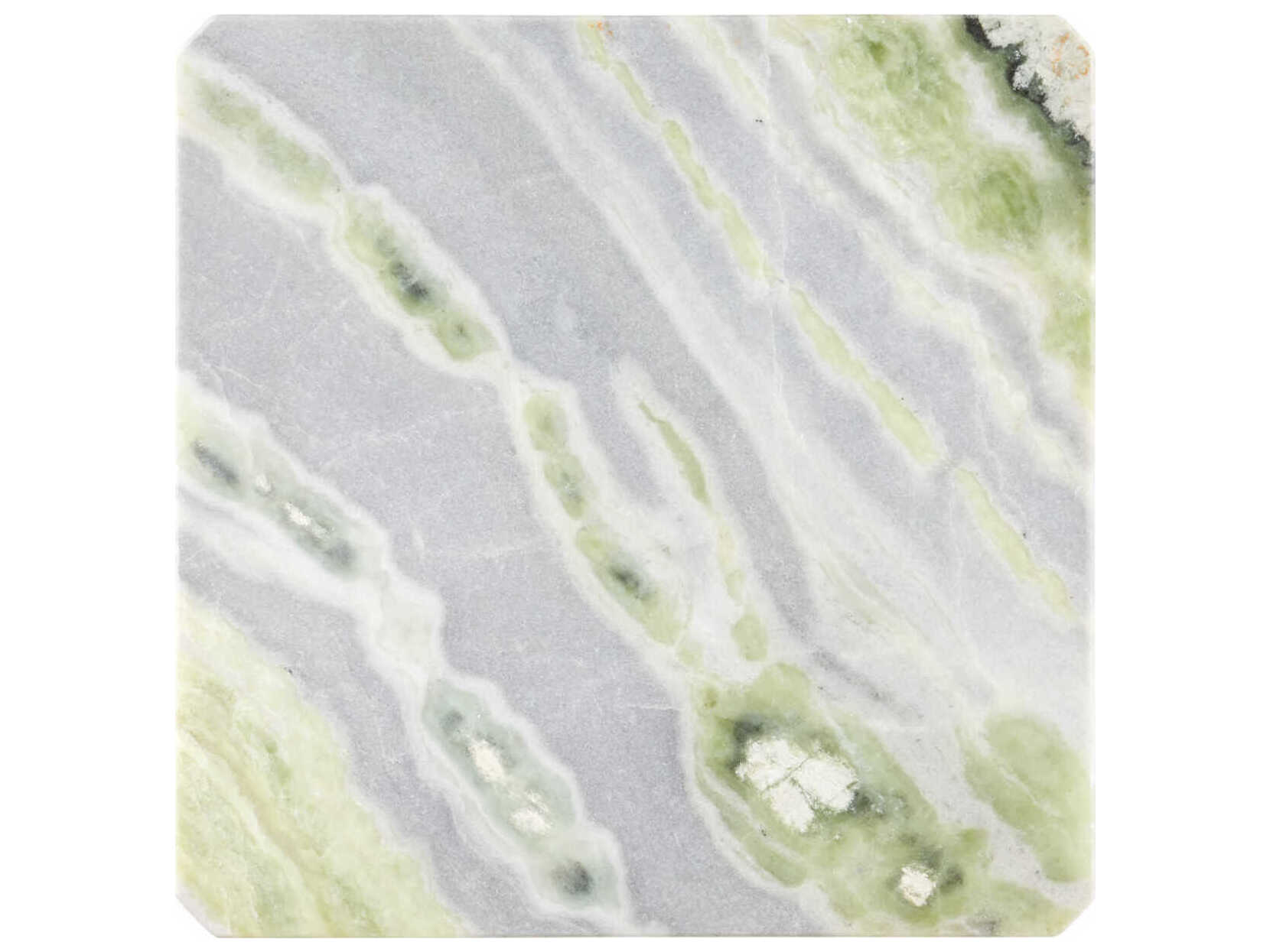 Currey & Company Minerale Square Marble Natural End Table