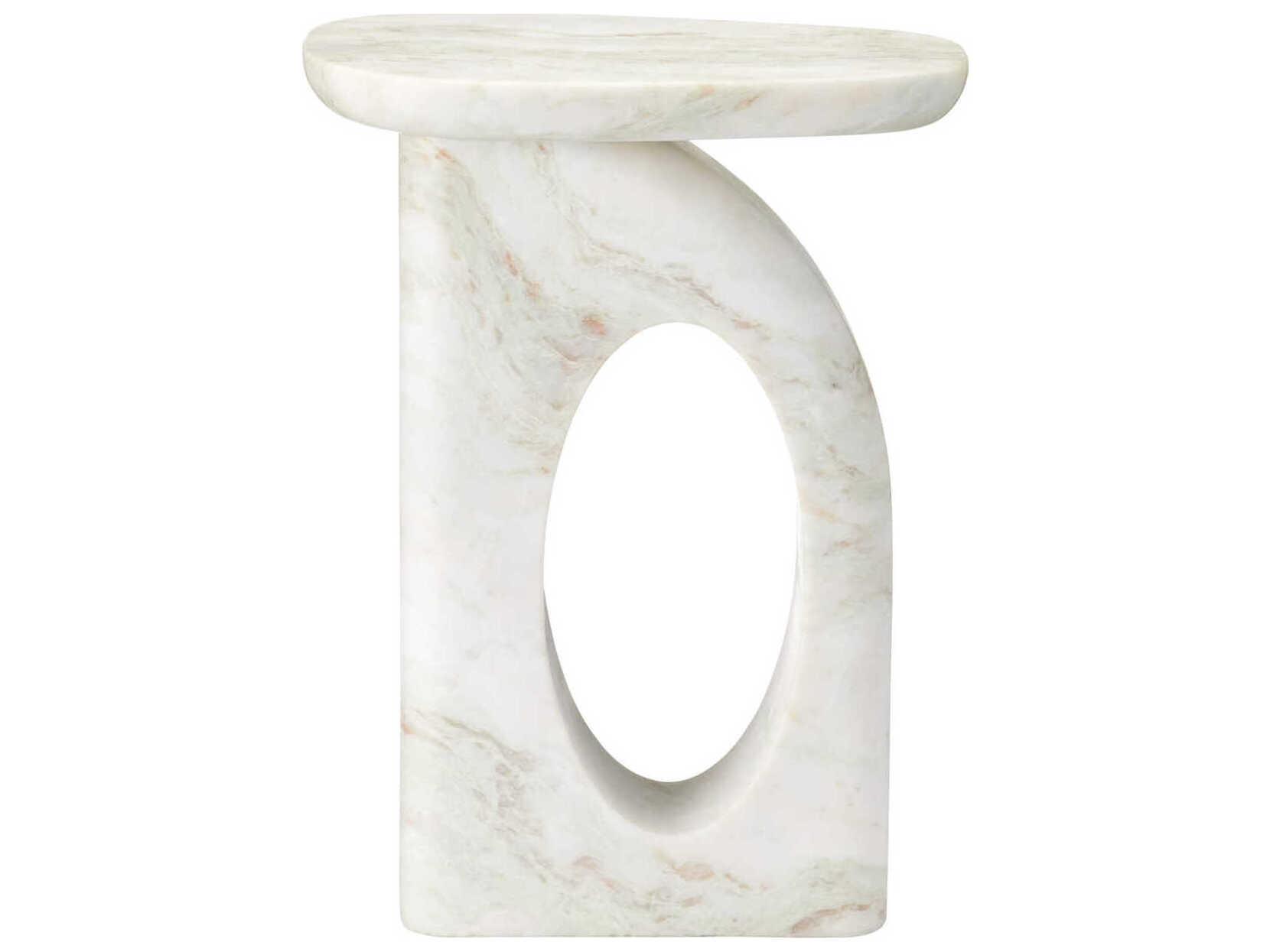 Currey & Company Bilbao Oval Onyx End Table