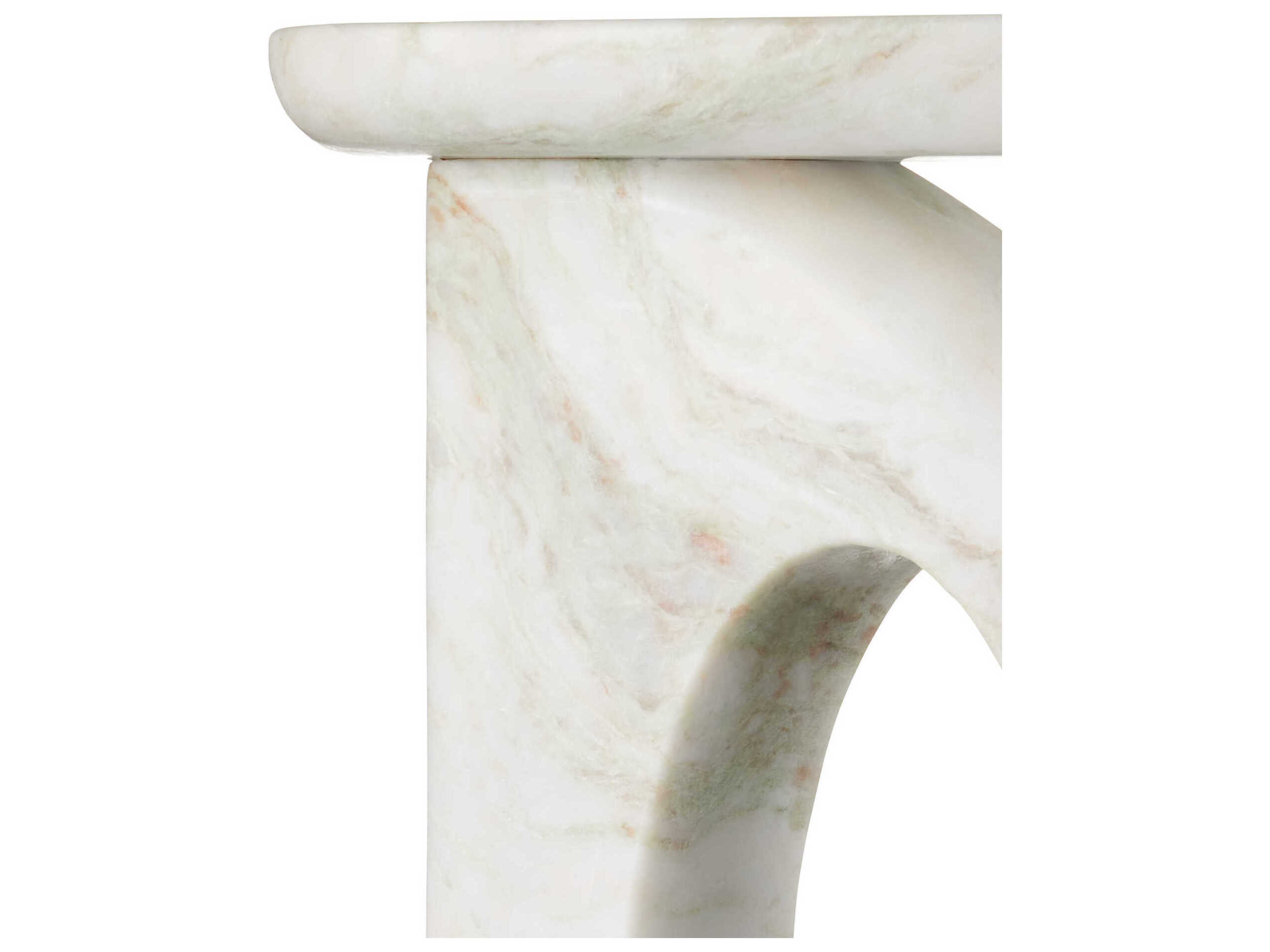 Currey & Company Bilbao Oval Onyx End Table