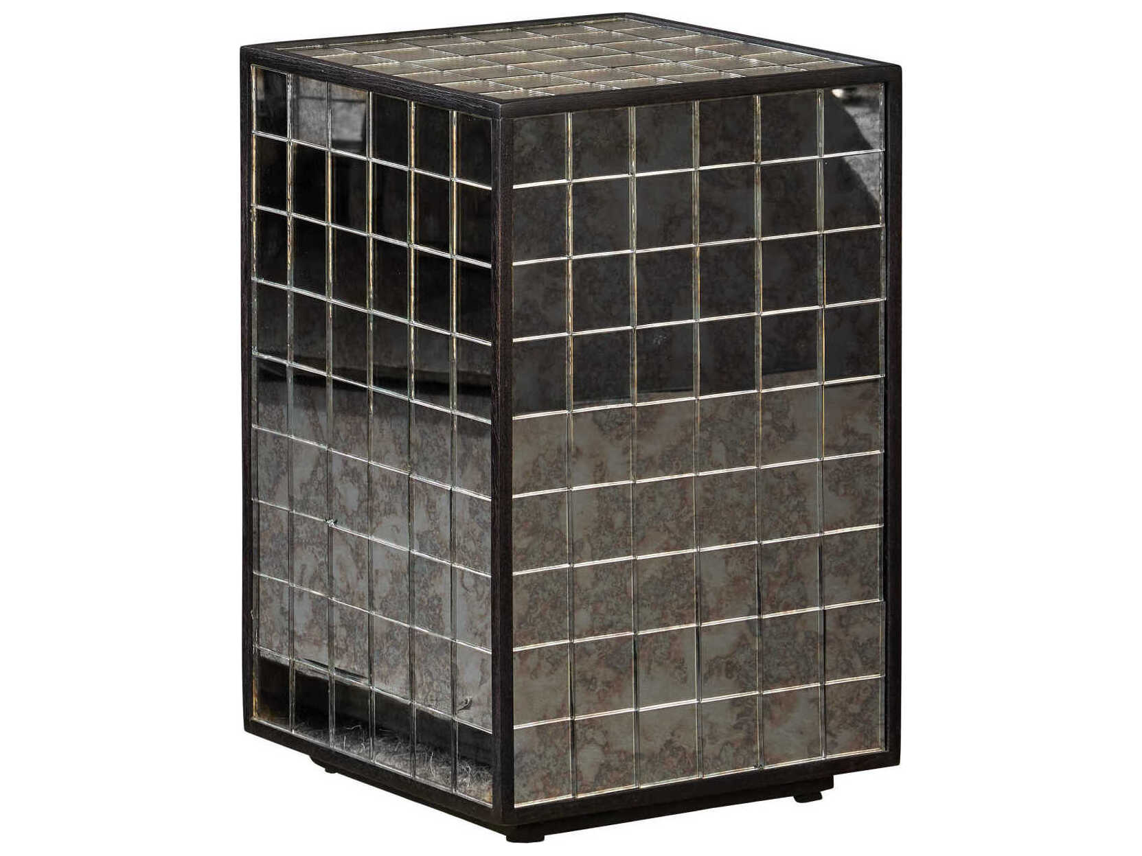 Currey & Company Mosaico Square Glass End Table