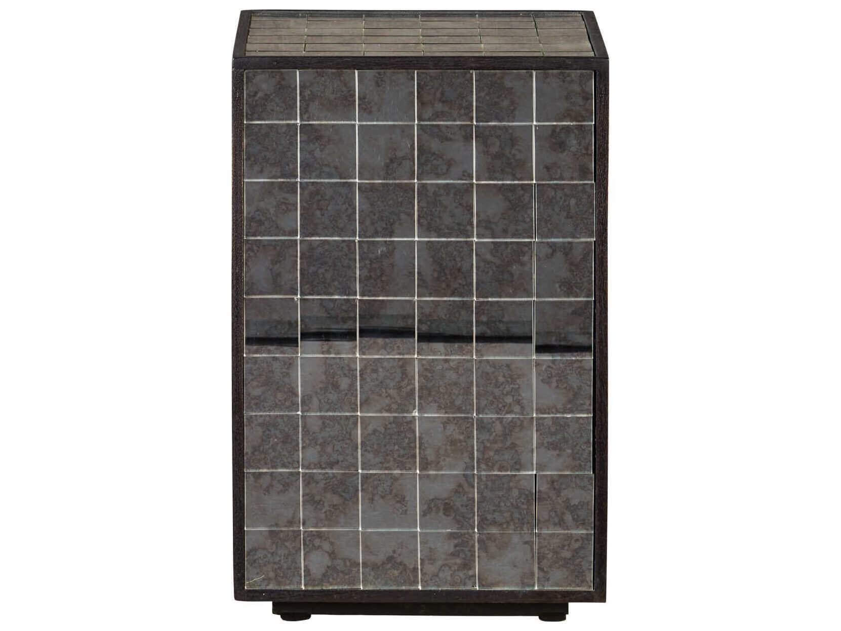 Currey & Company Mosaico Square Glass End Table