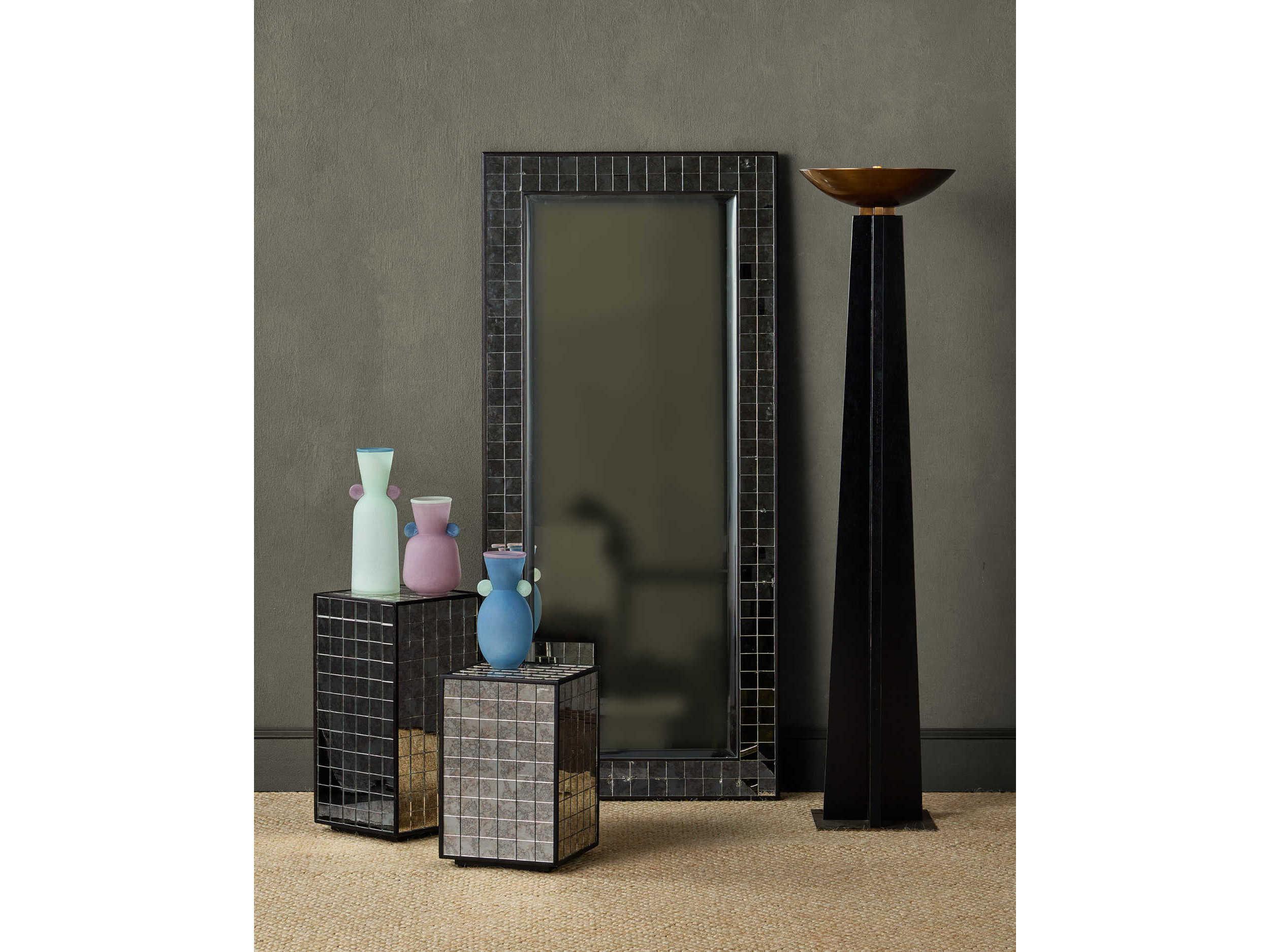 Currey & Company Mosaico Square Glass End Table