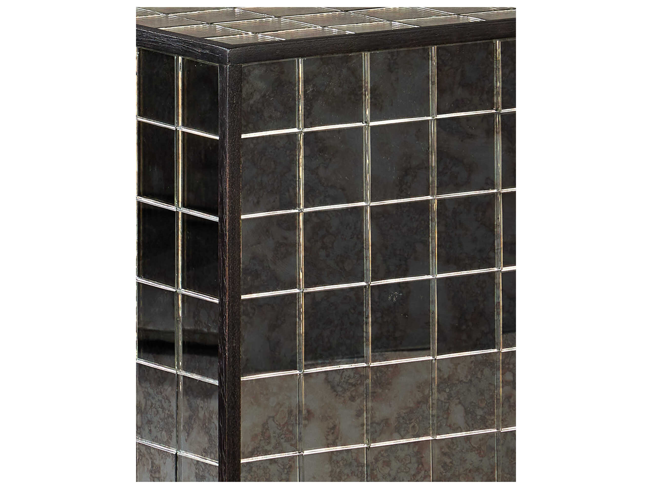 Currey & Company Mosaico Square Glass End Table