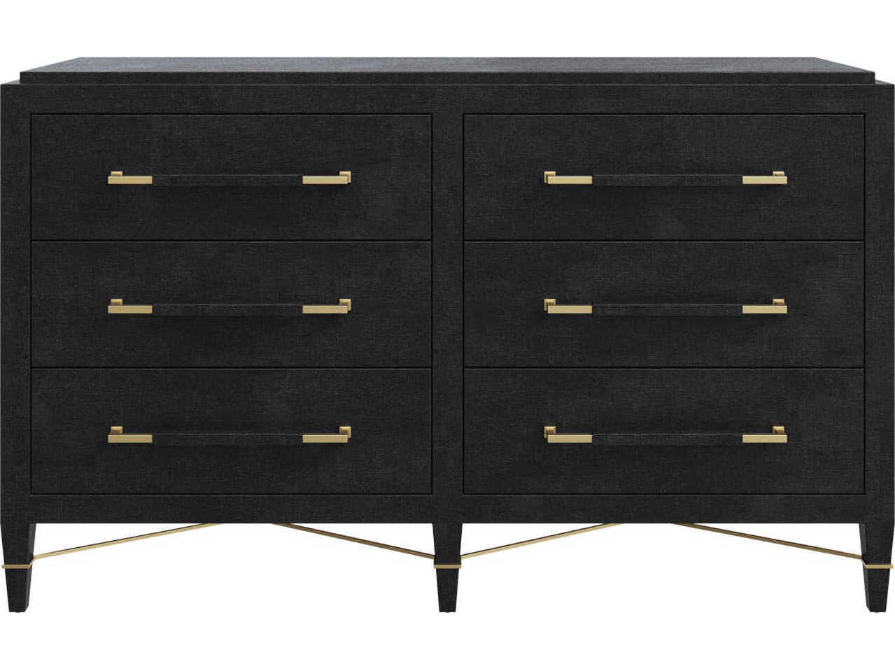 Currey & Company Verona Black 6-Drawers Dresser