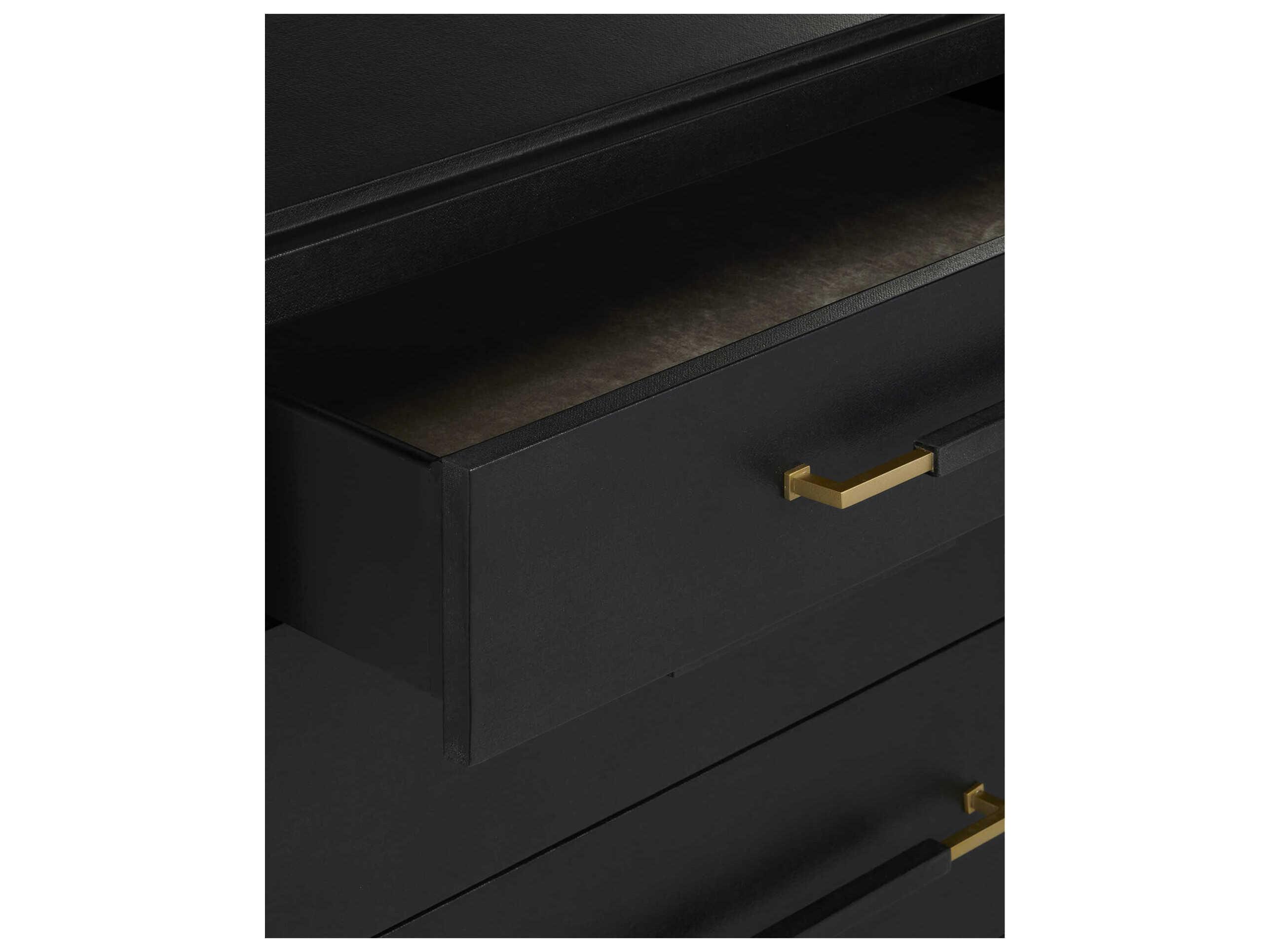Currey & Company Verona Black 6-Drawers Dresser