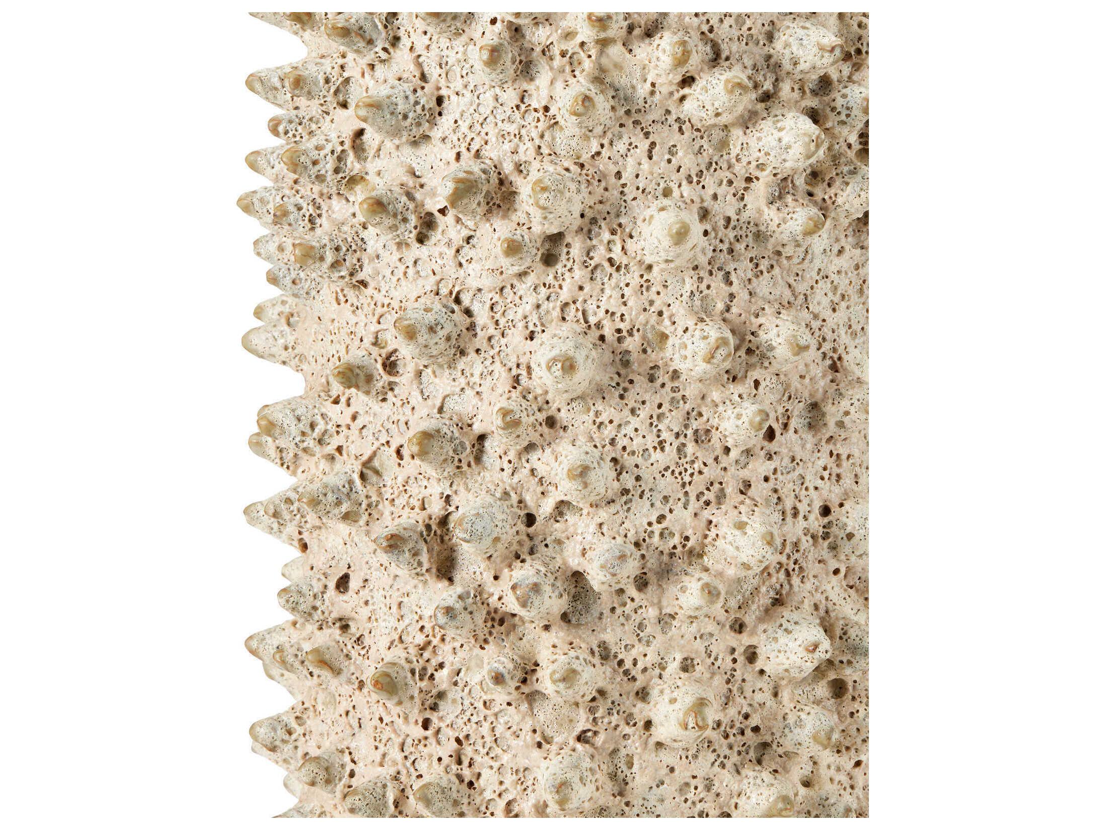 Currey & Company Relic Sand Round Cement End Table