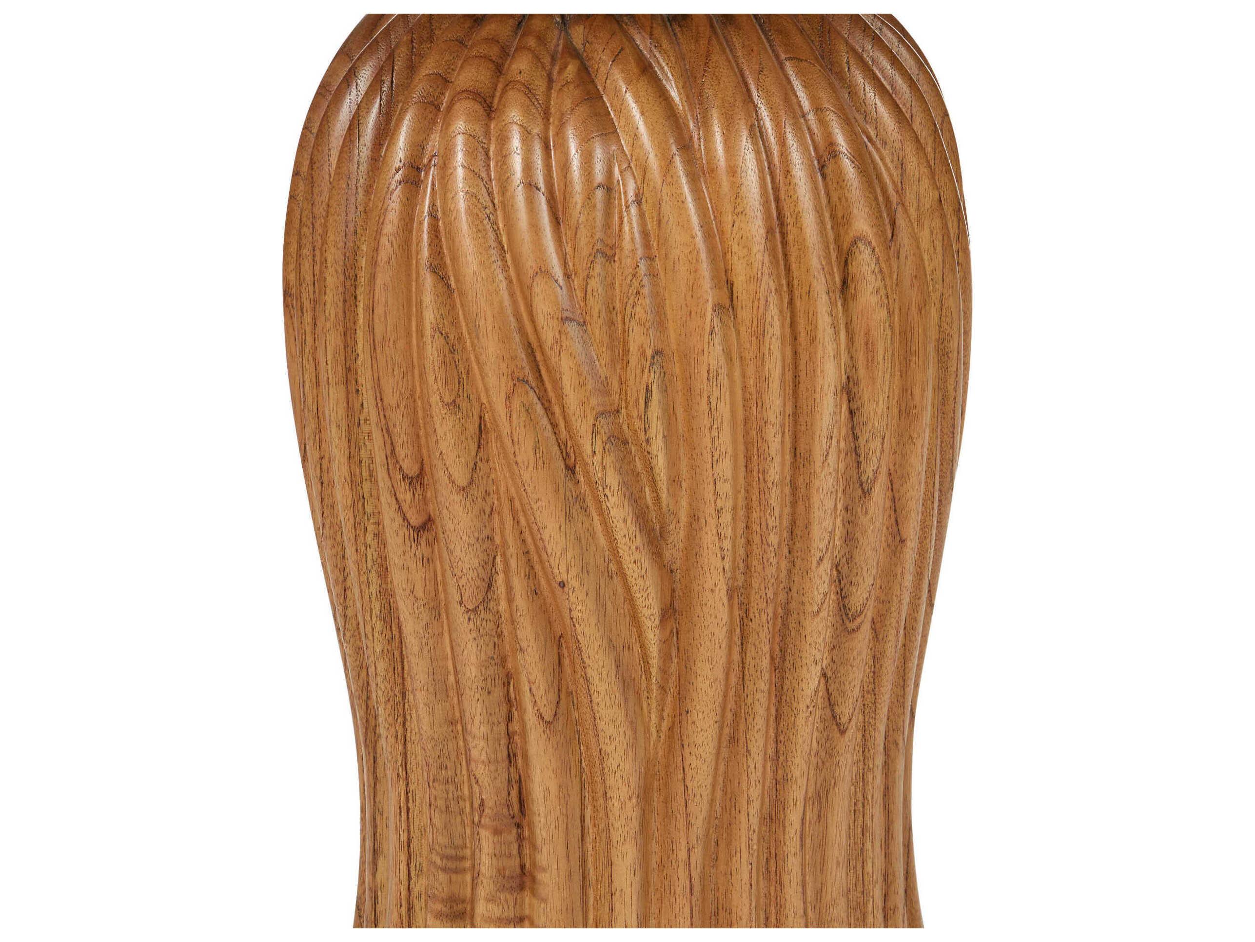 Currey & Company Tassel Round Marble Morel Brown Natural Brushed Brass End Table