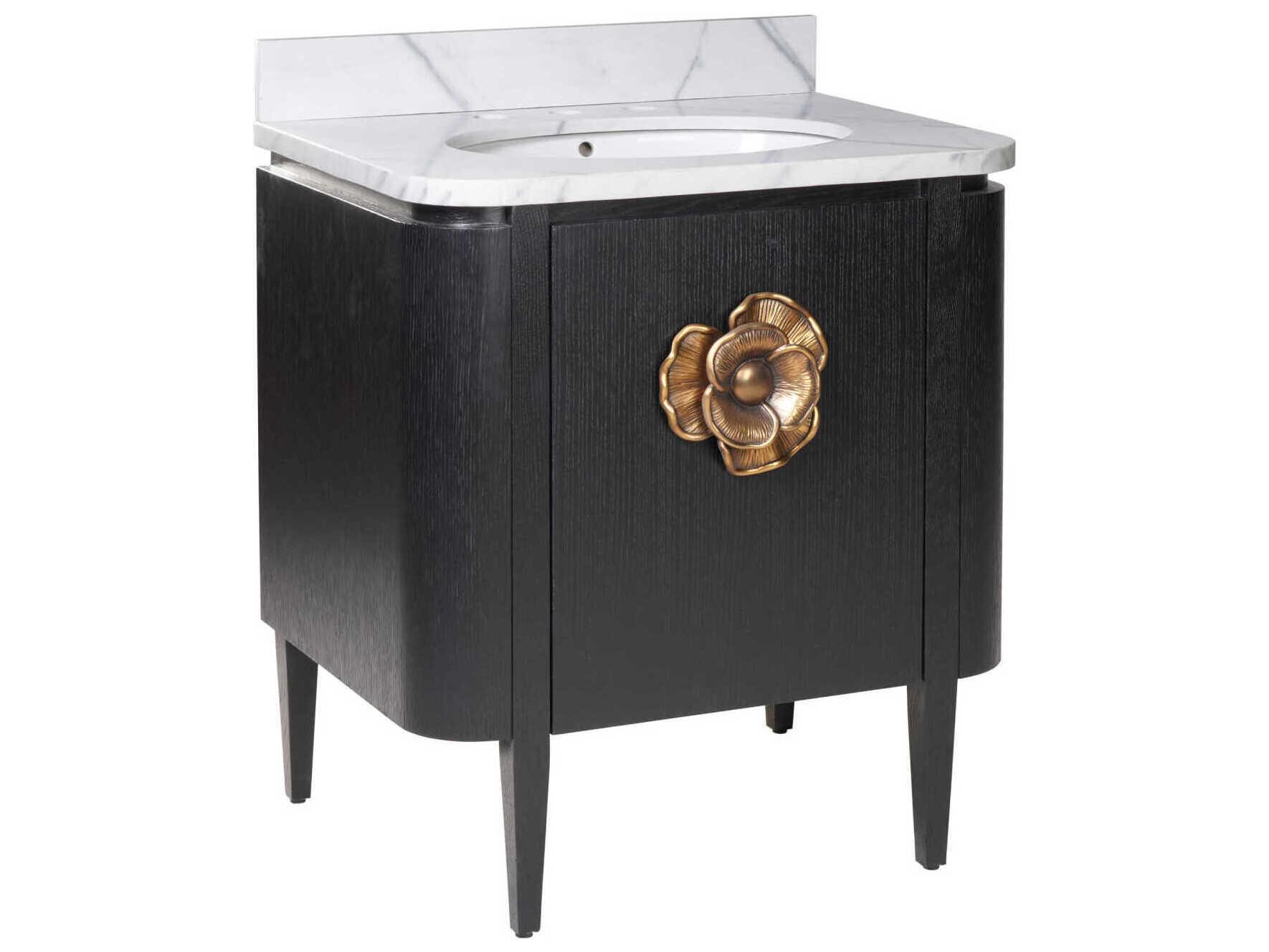 Currey & Company Briallen 30" Satin Black Vanity