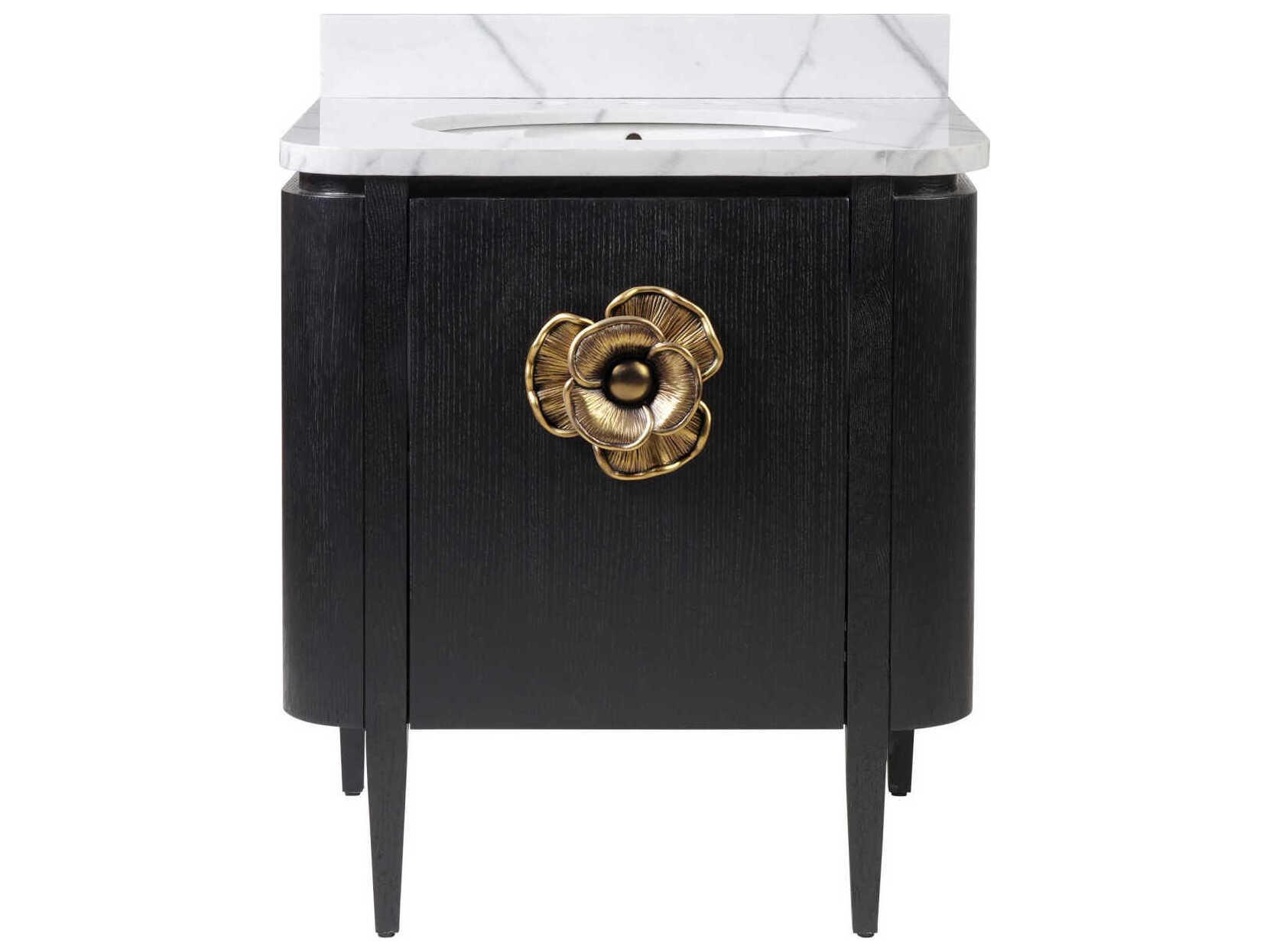 Currey & Company Briallen 30" Satin Black Vanity