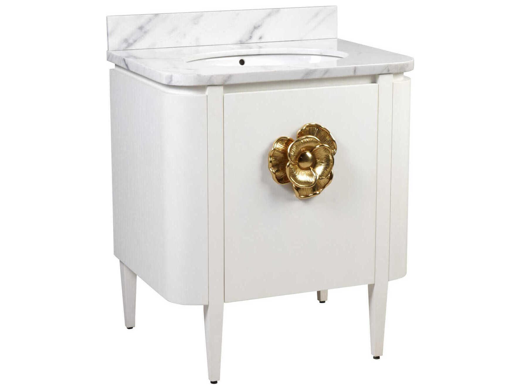 Currey & Company Briallen 30" Satin White Vanity