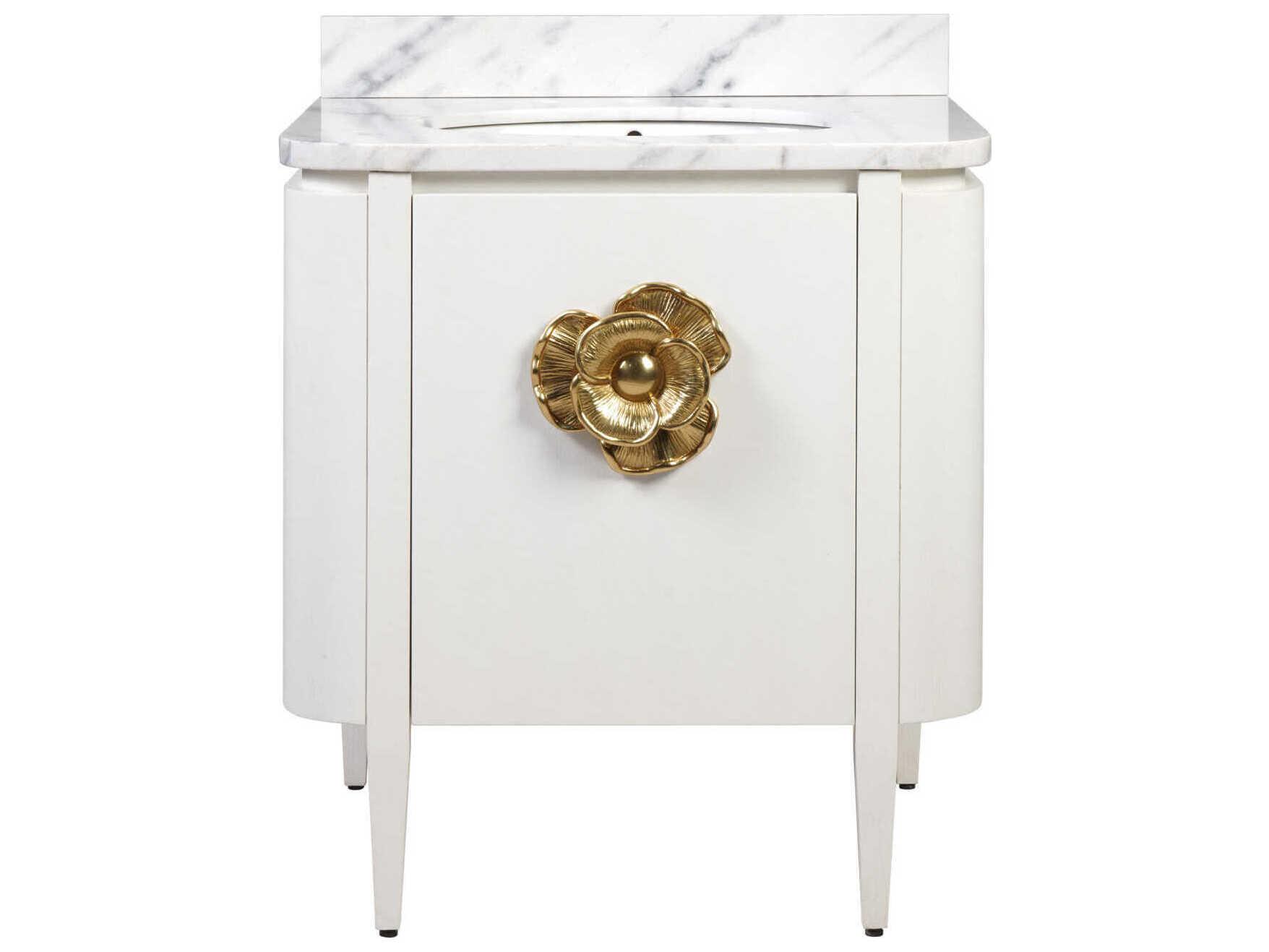 Currey & Company Briallen 30" Satin White Vanity