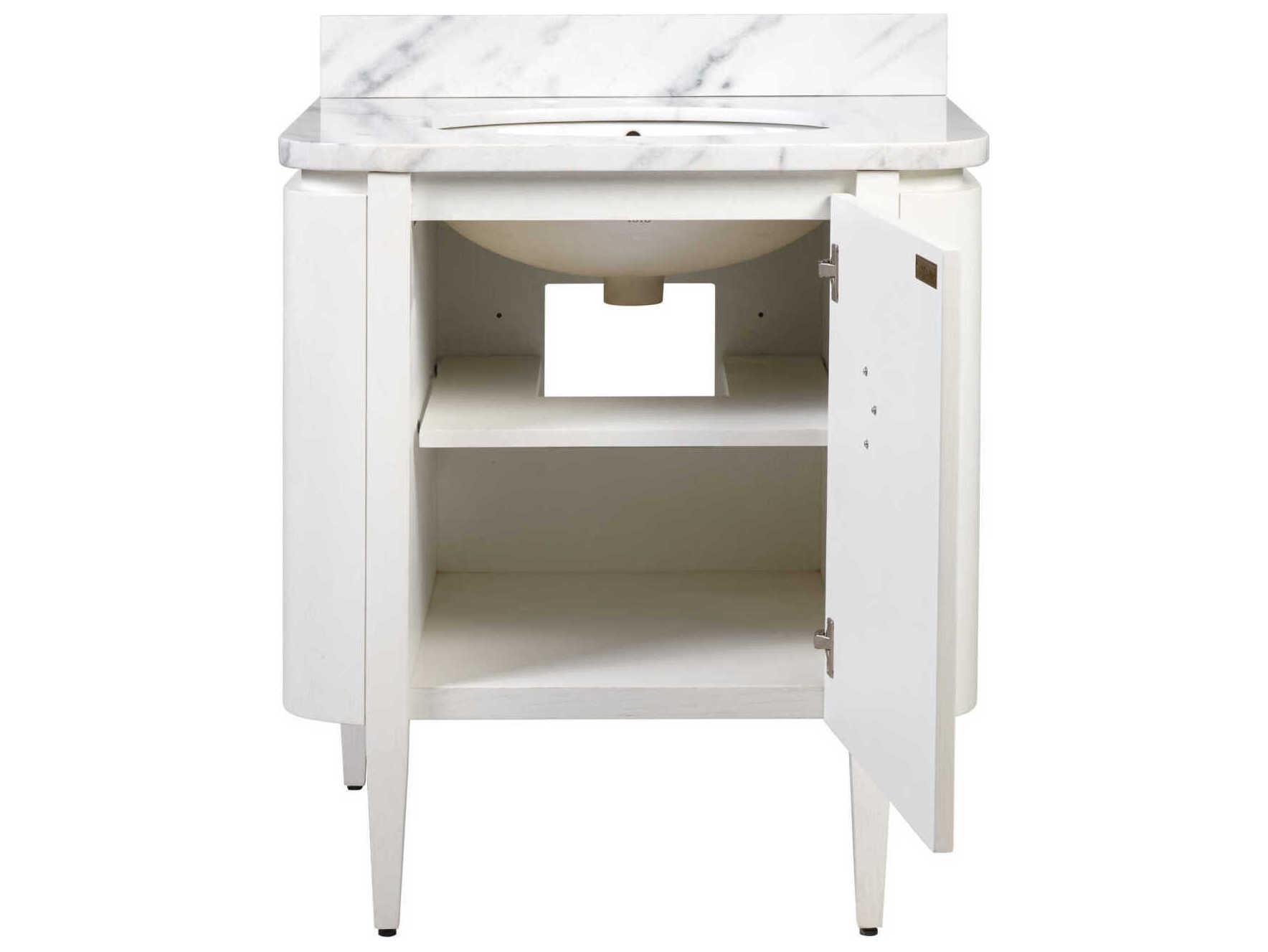 Currey & Company Briallen 30" Satin White Vanity