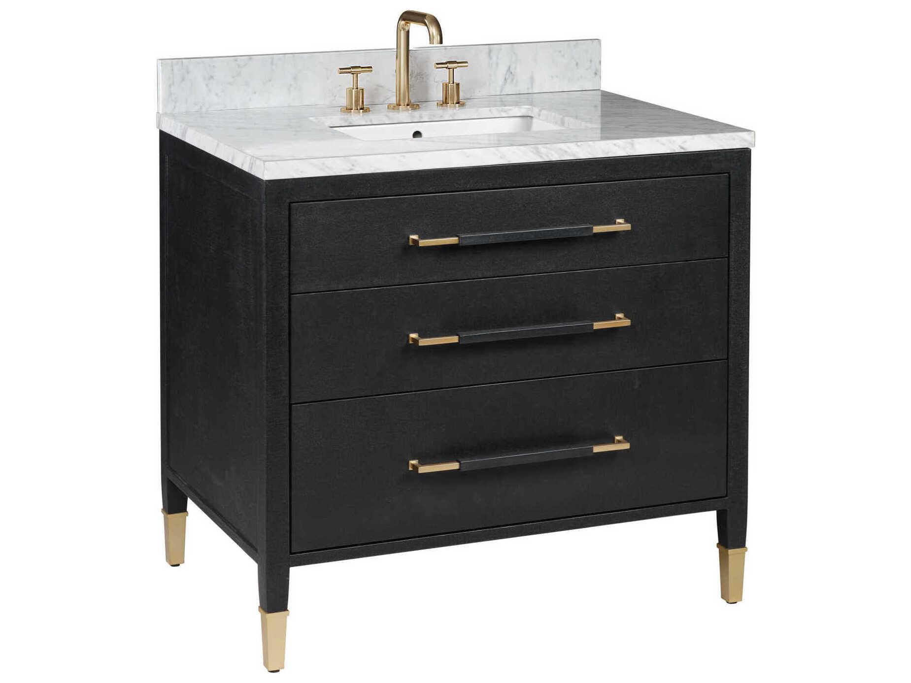 Currey & Company Verona 36" Textured Black Vanity