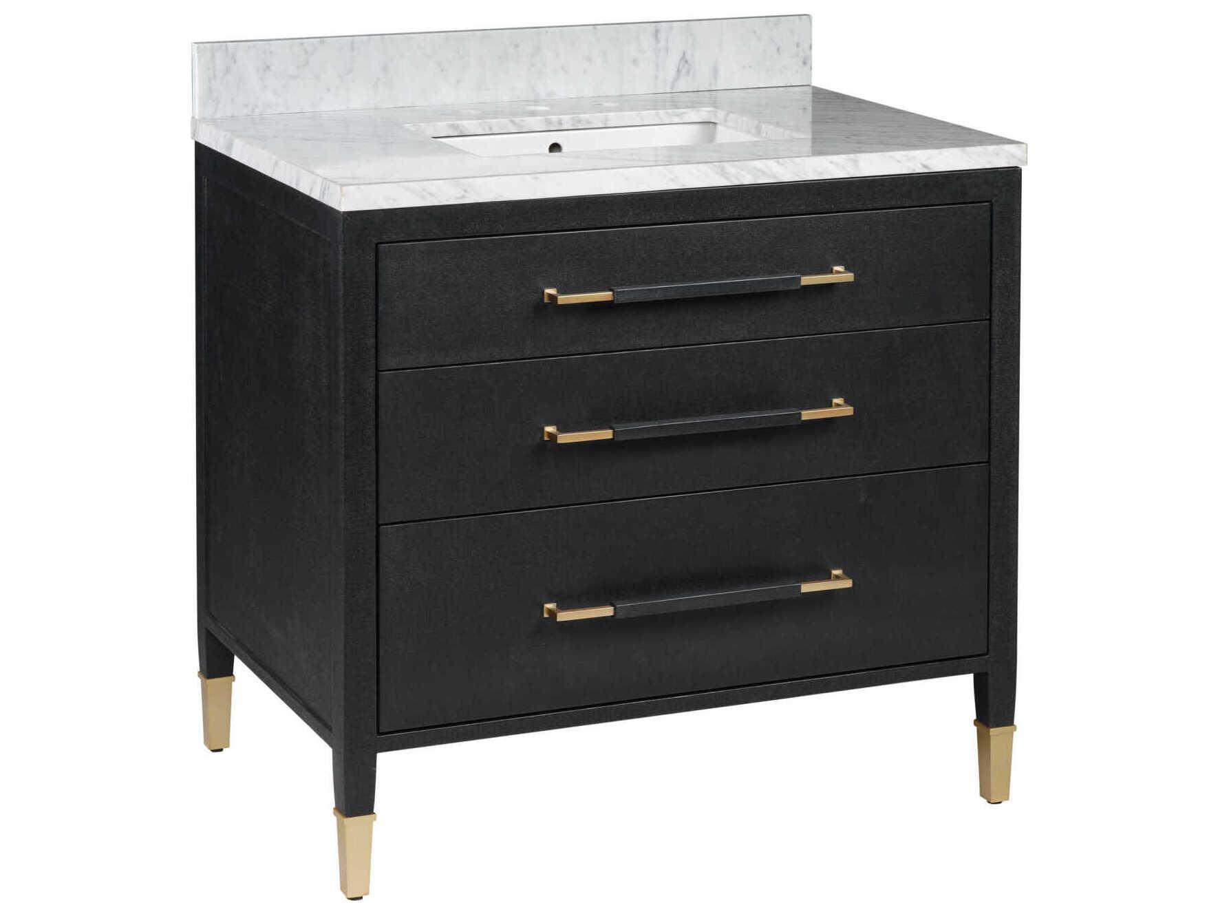 Currey & Company Verona 36" Textured Black Vanity