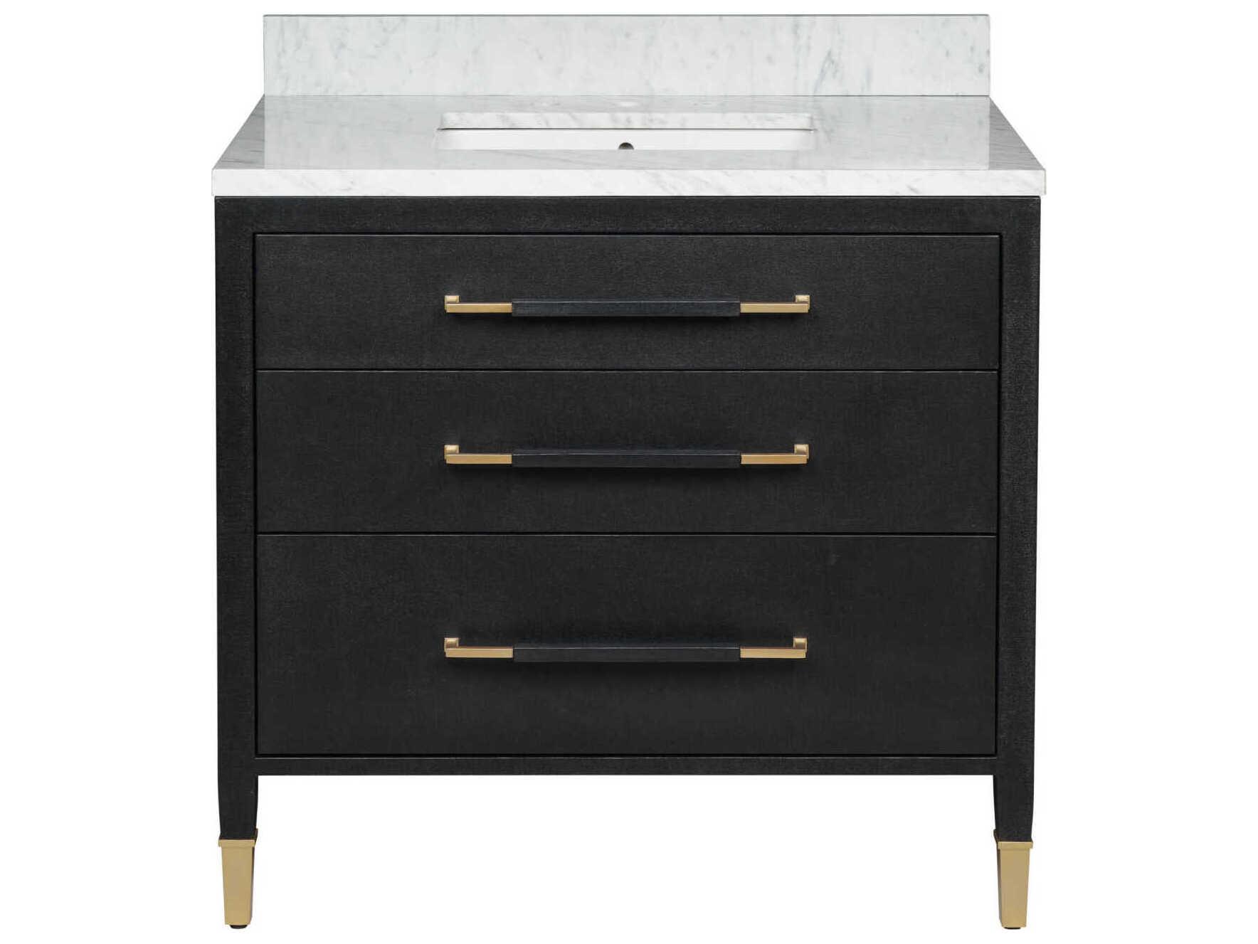Currey & Company Verona 36" Textured Black Vanity