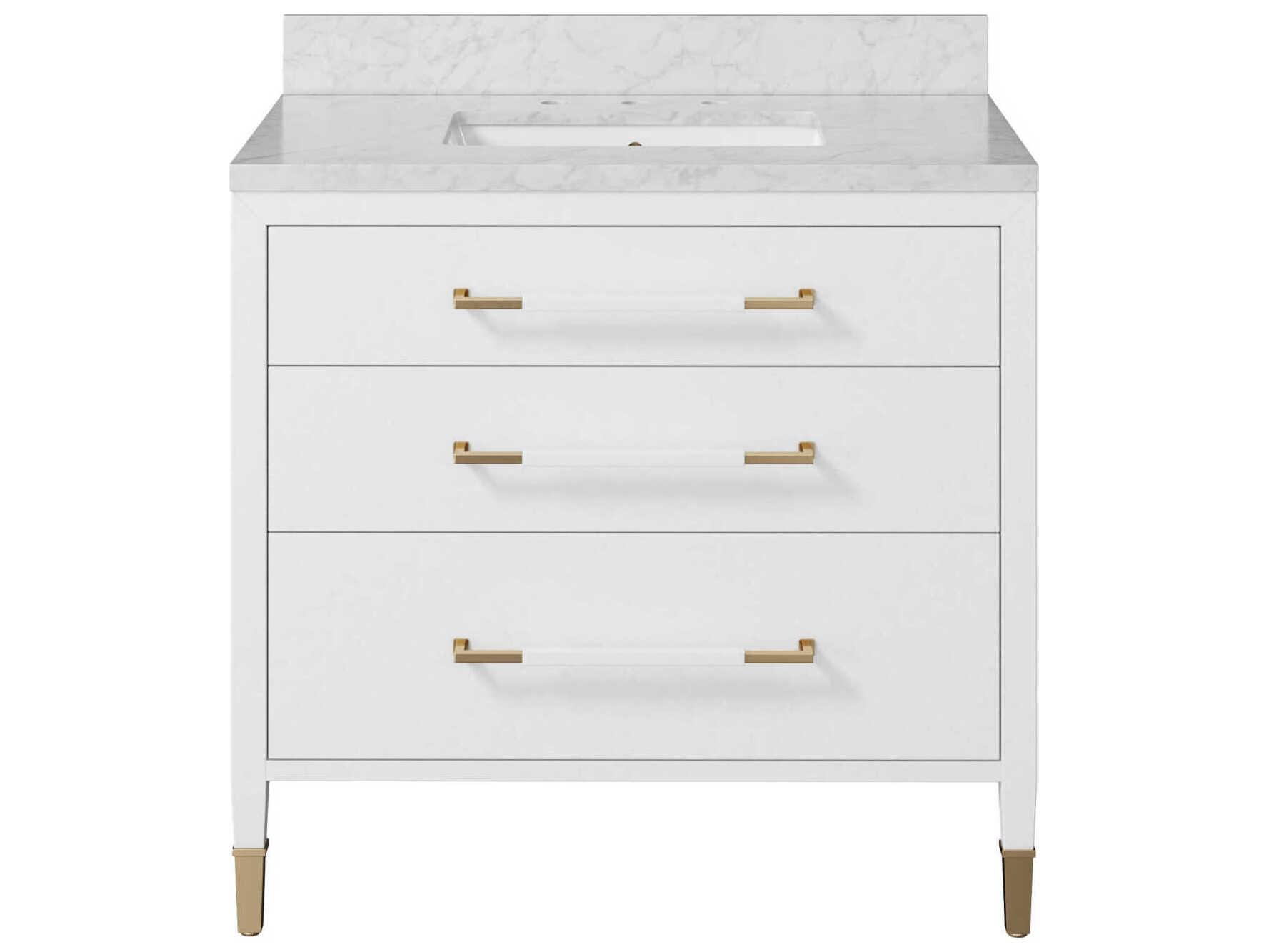 Currey & Company Verona 36" Polished White Vanity