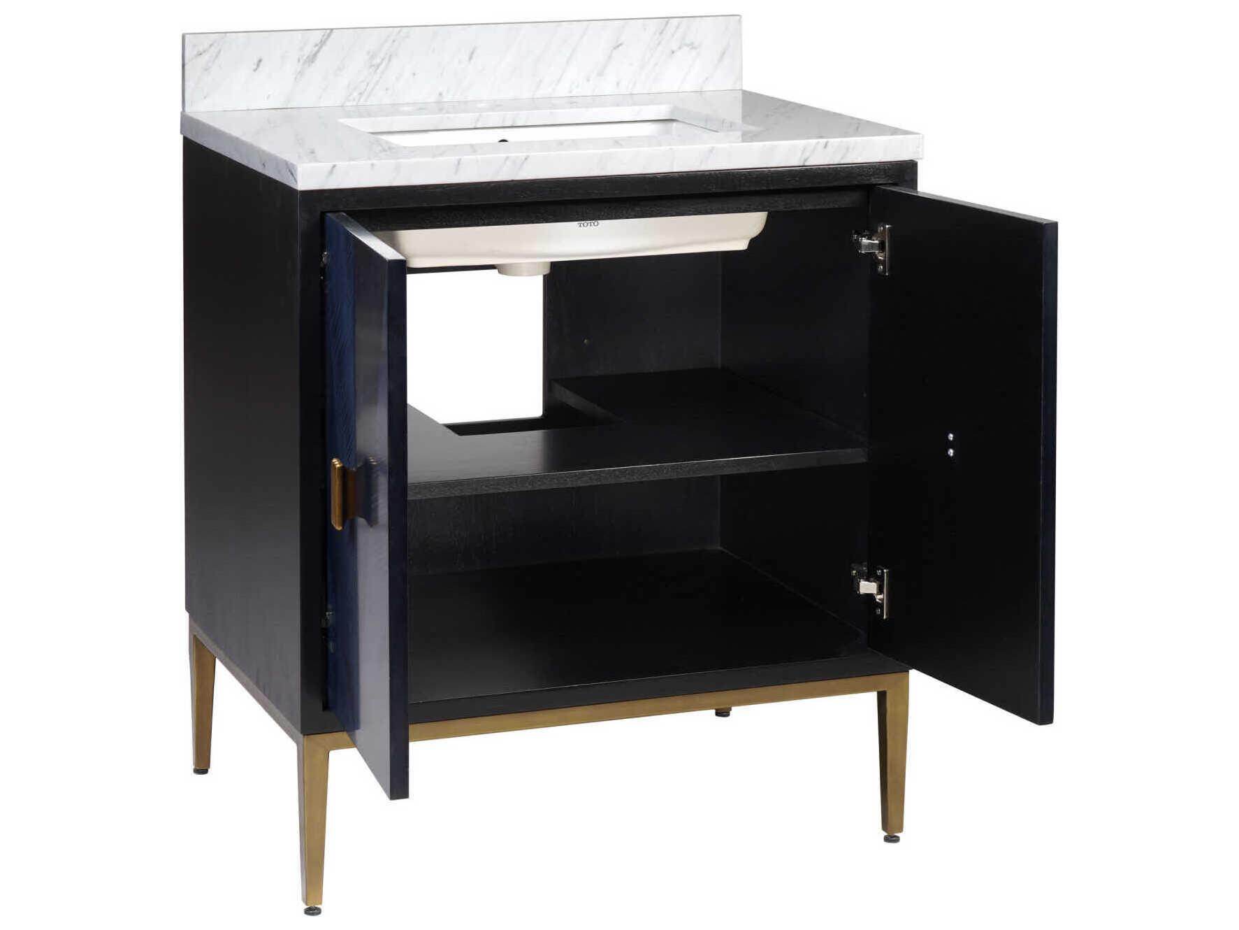 Currey & Company Kallista 30" Polished Blue Vanity