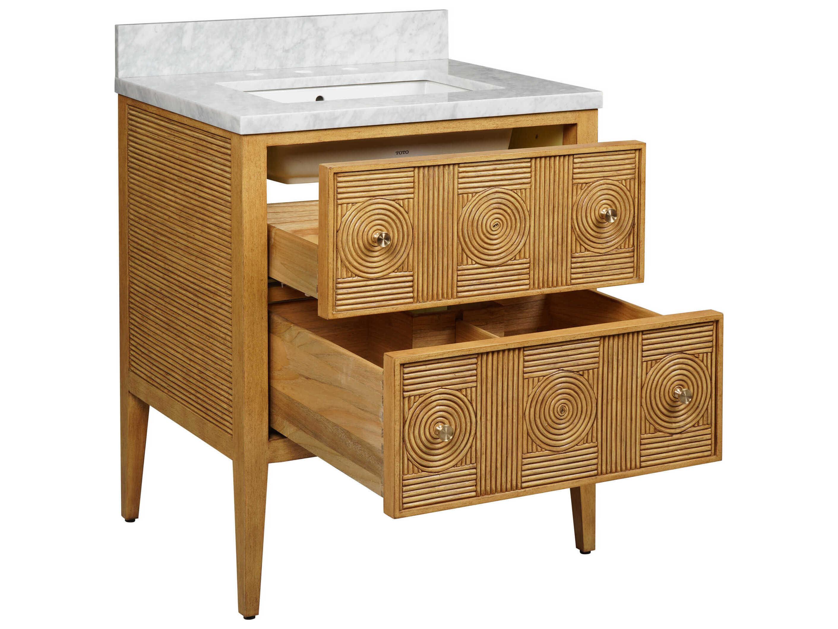 Currey & Company Santos 28" Textured Beige Vanity