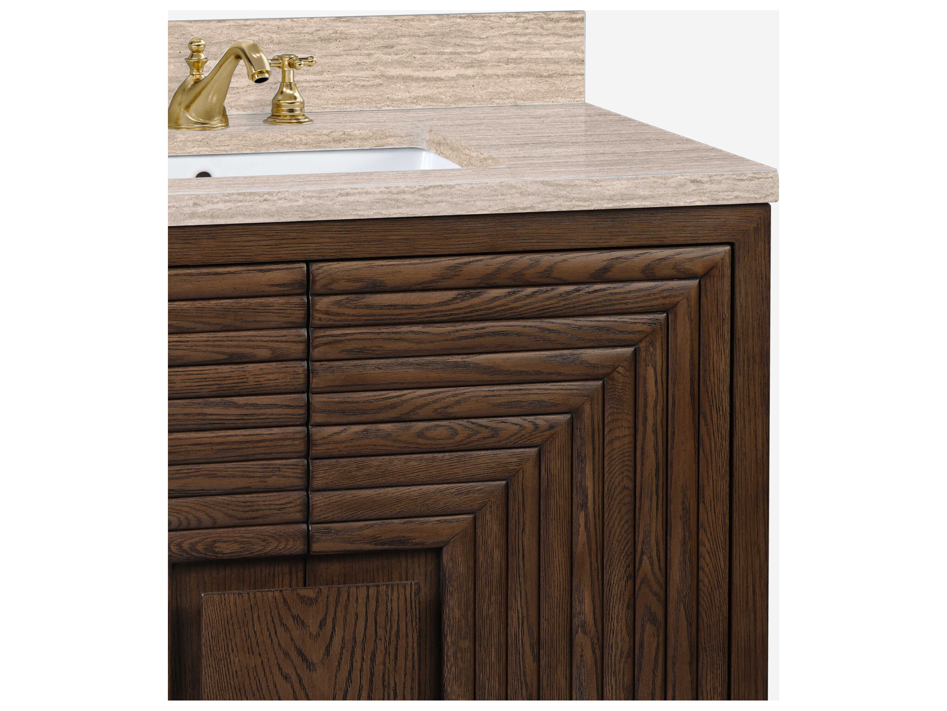 Currey & Company Morombe 36" Cocoa Natural White Vanity