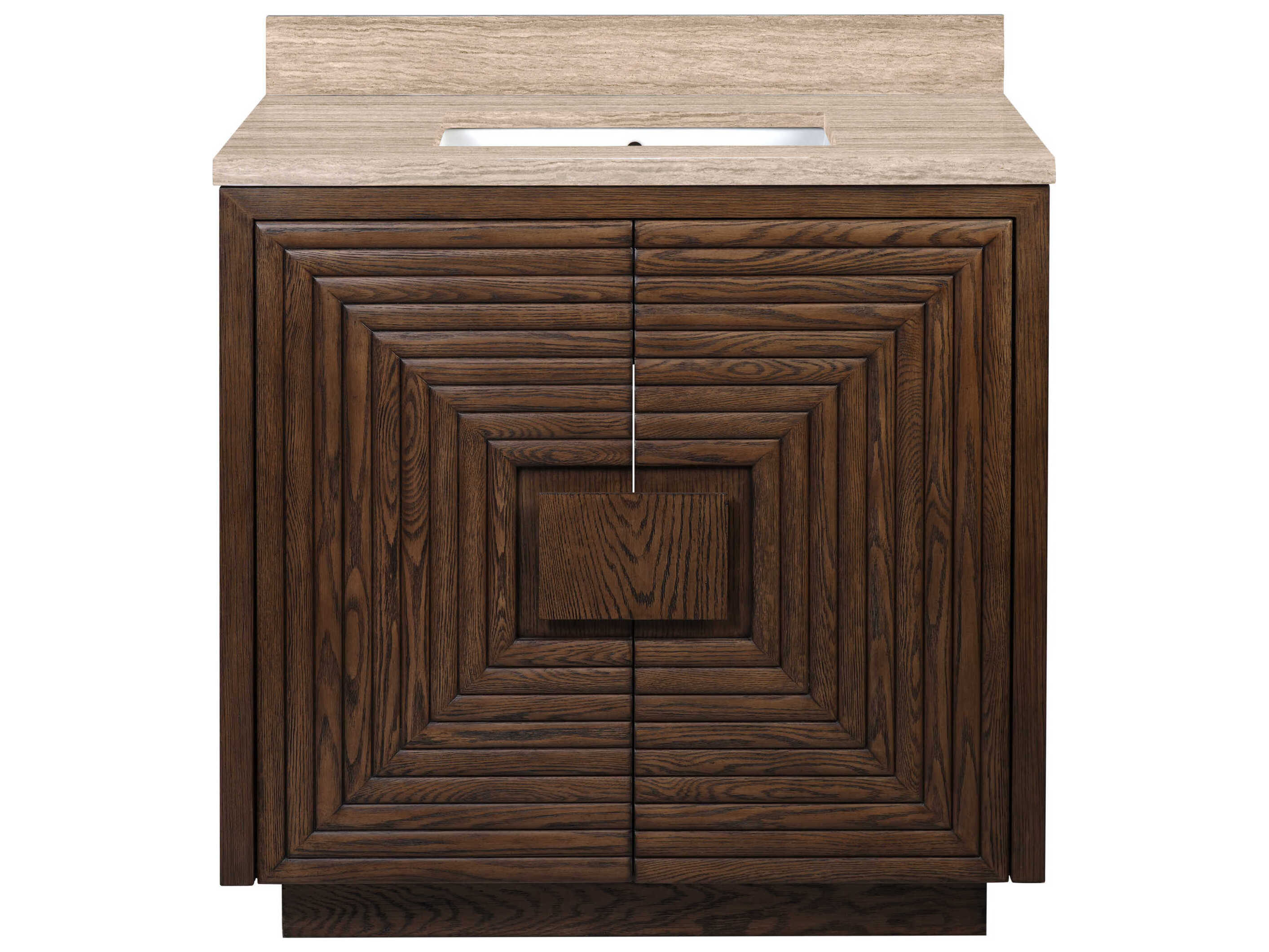 Currey & Company Morombe 36" Cocoa Natural White Vanity