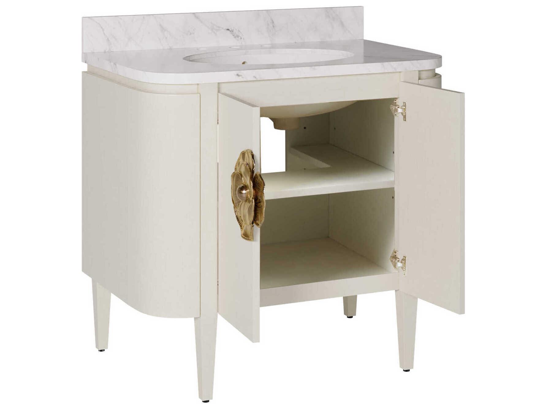 Currey & Company Briallen 36" White Vanity
