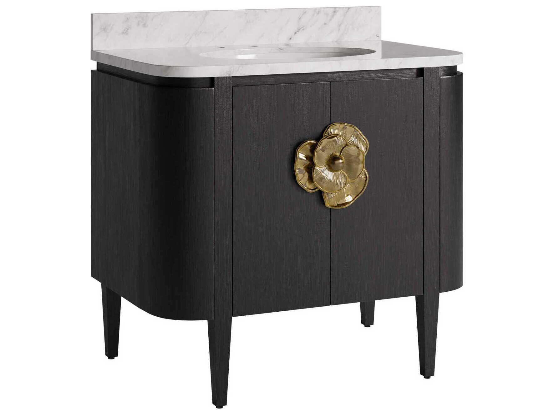 Currey & Company Briallen 36" Black Vanity
