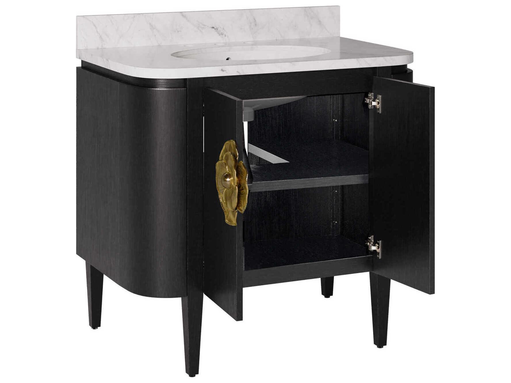 Currey & Company Briallen 36" Black Vanity