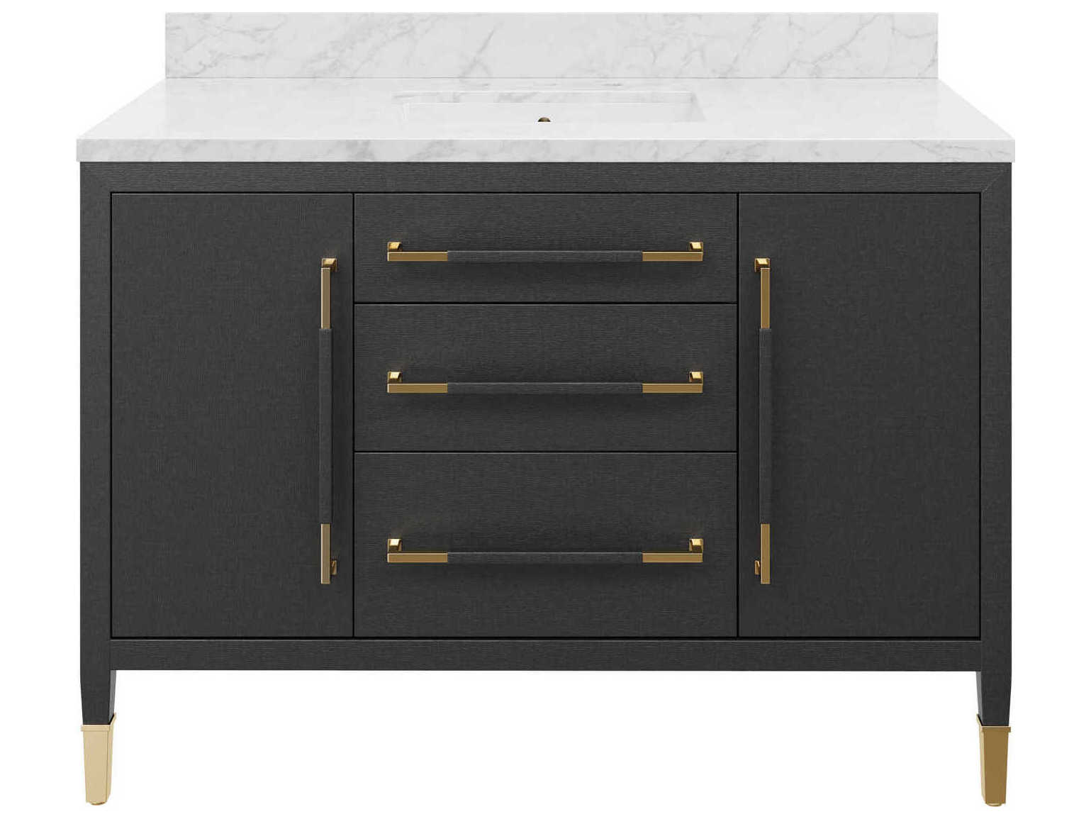Currey & Company Verona 48" Black Vanity