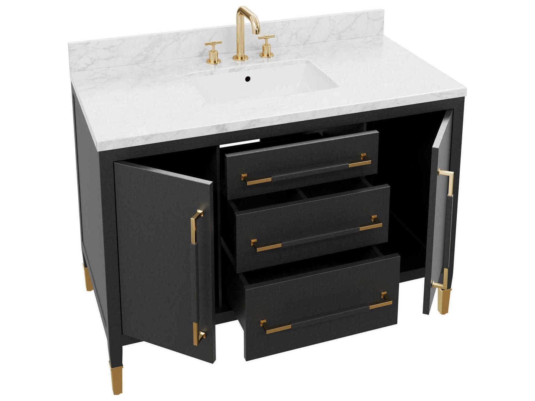 Currey & Company Verona 48" Black Vanity