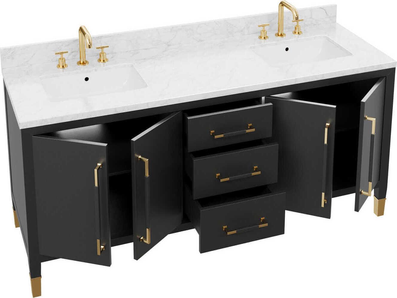 Currey & Company Verona 72" Black Vanity