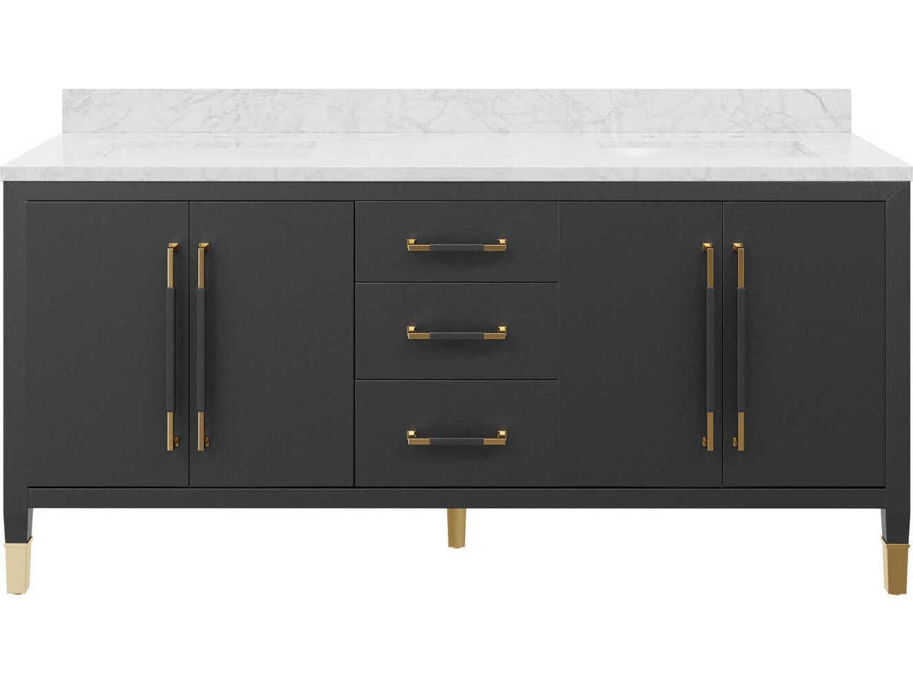 Currey & Company Verona 72" Black Vanity