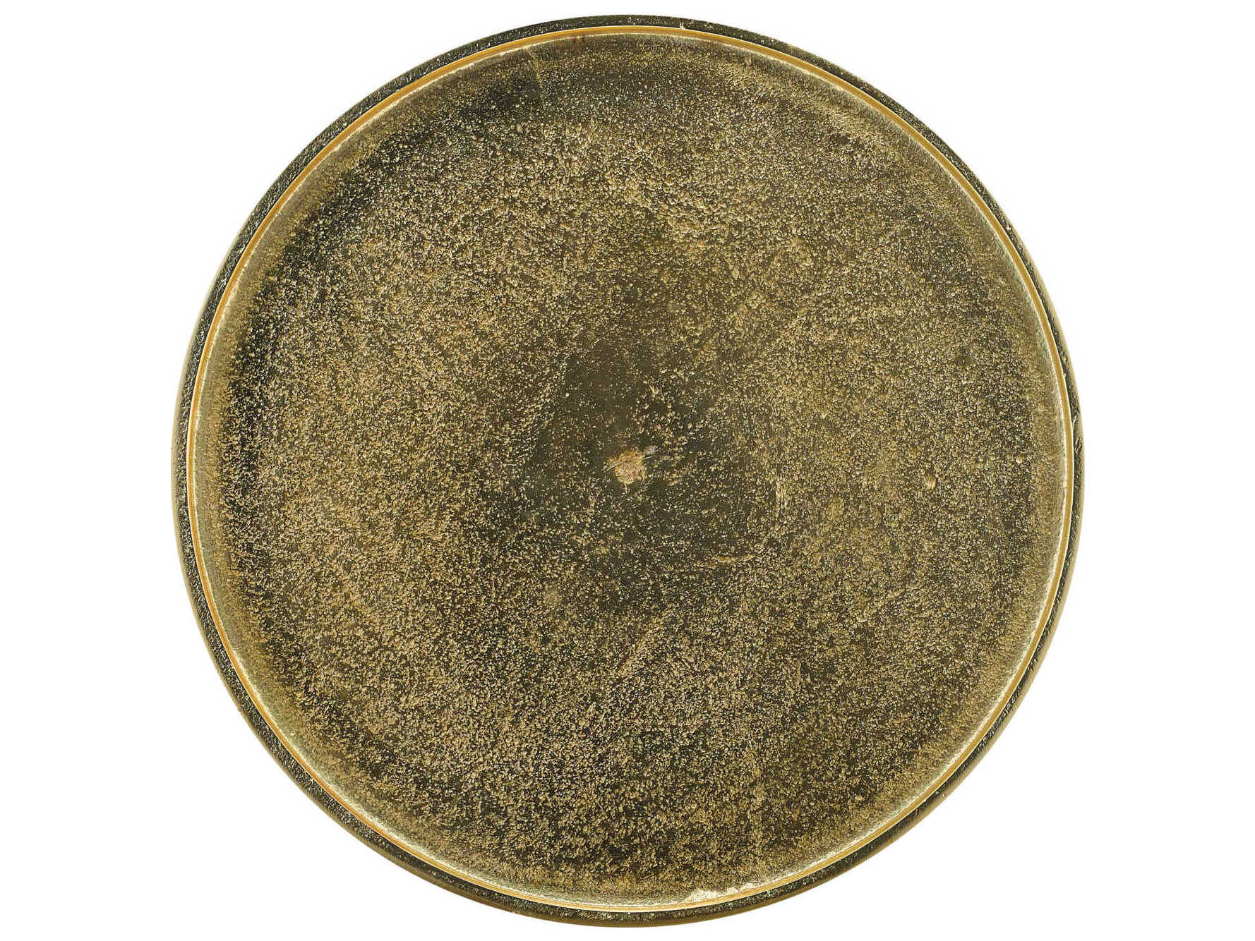 Currey & Company Piaf Round Metal Gold End Table