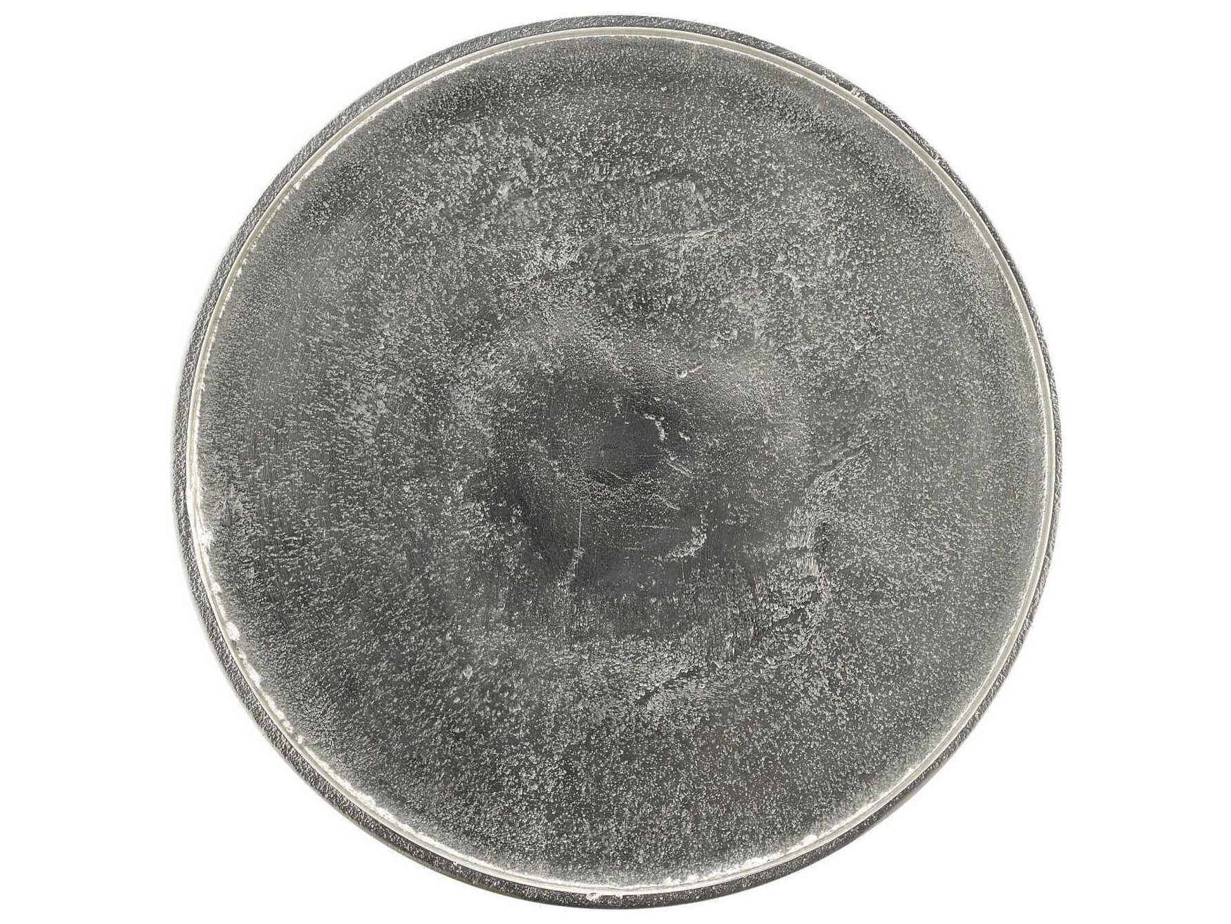 Currey & Company Piaf Round Metal Polished Nickel End Table