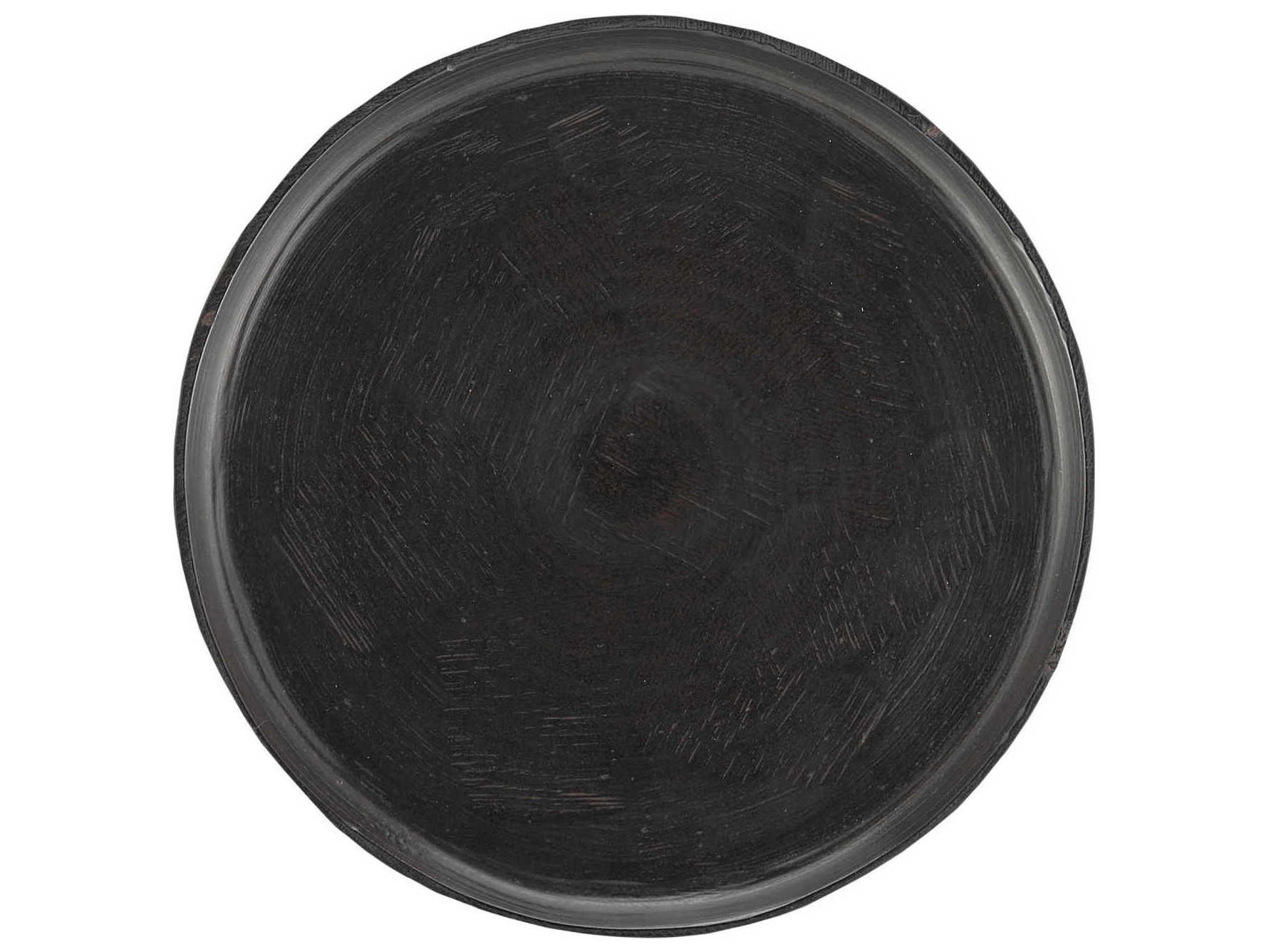 Currey & Company Talia 8" Round Metal Matte Bronze End Table