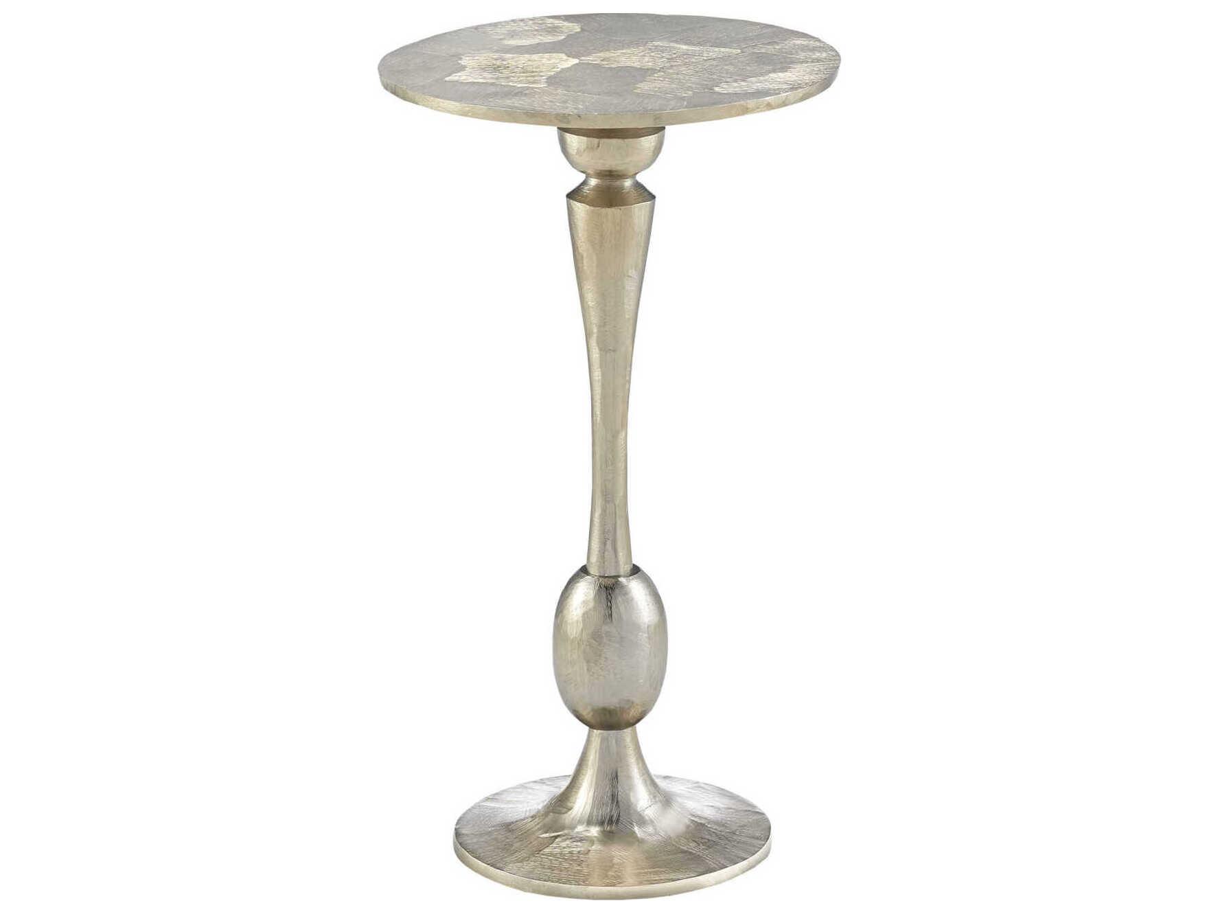 Currey & Company Talia Round Metal Champagne Gold End Table