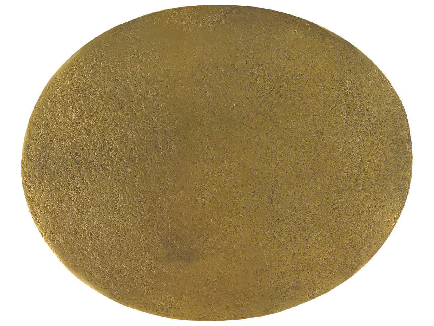 Currey & Company Ishaan Oval Metal Antique Brass End Table